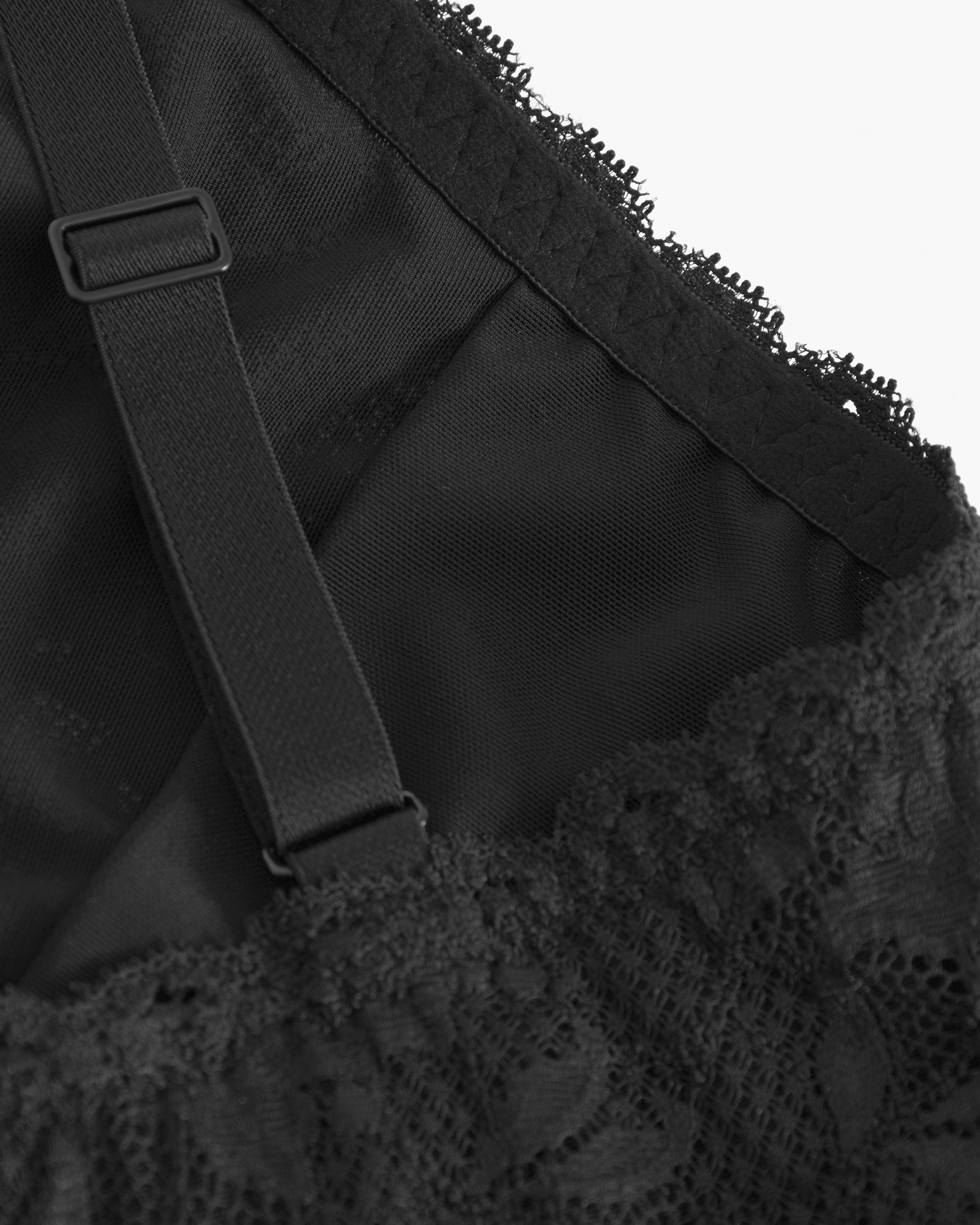 Negro Bralette - Never Say Never Bralette Tipo Top Escotado Curvy