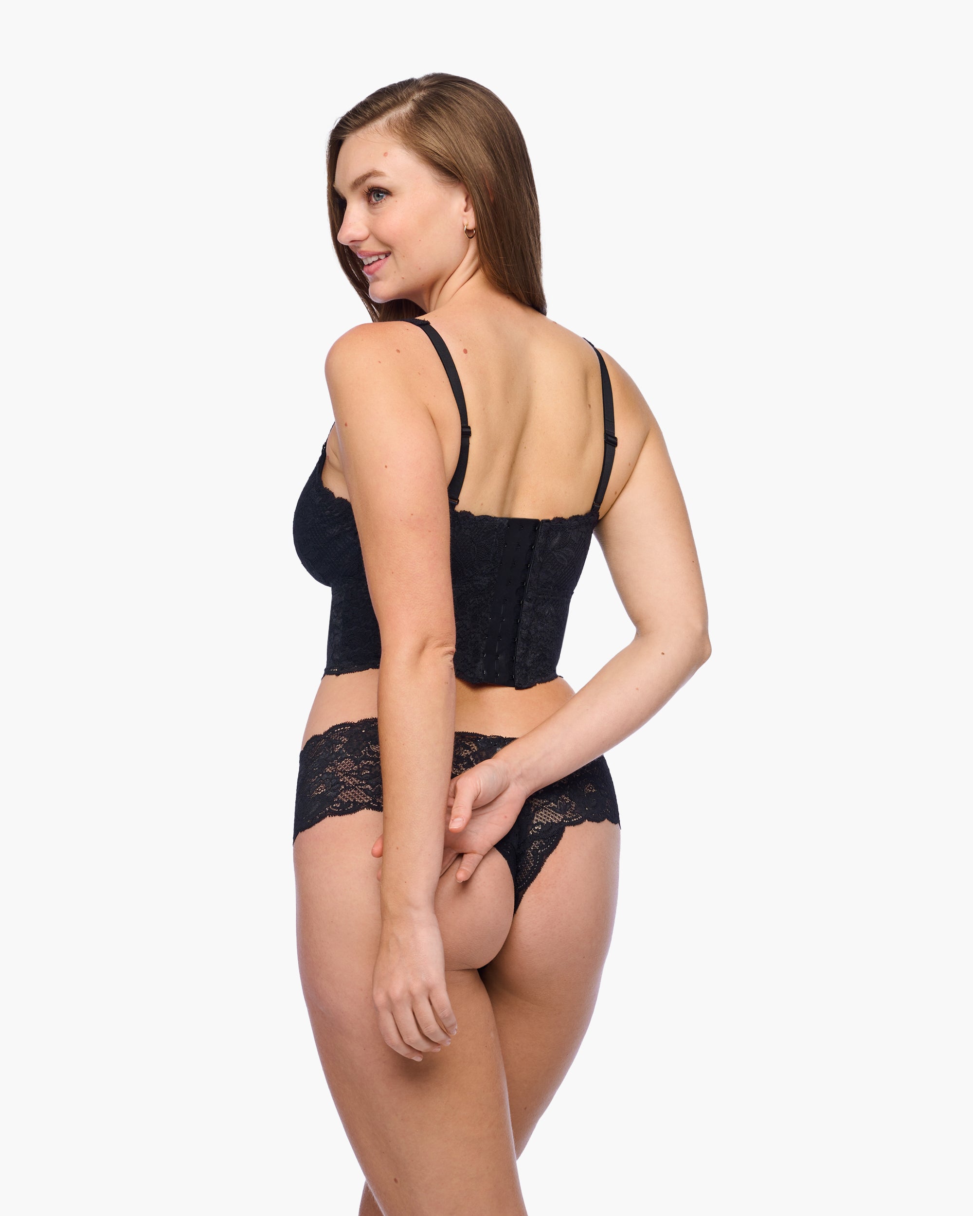 Negro Bralette - Never Say Never Bralette Tipo Top Escotado Curvy