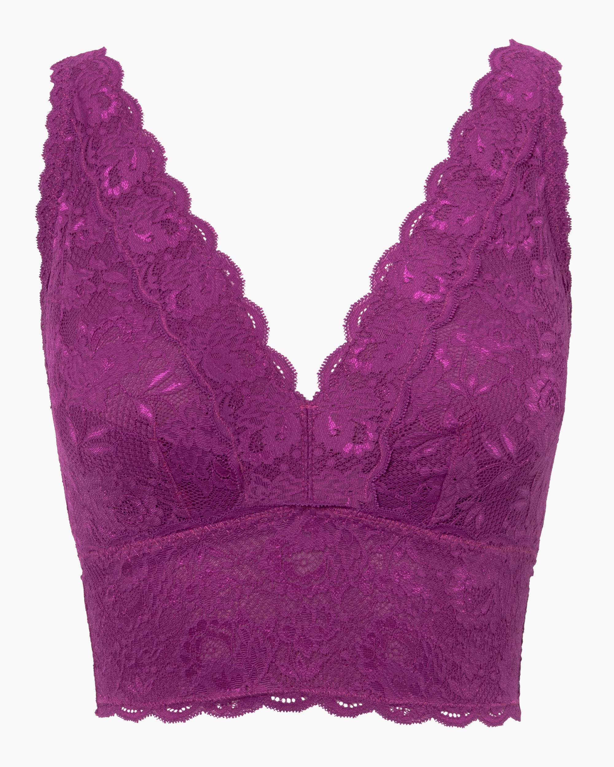 Púrpura Bralette - Never Say Never Bralette Tipo Top Escotado Curvy