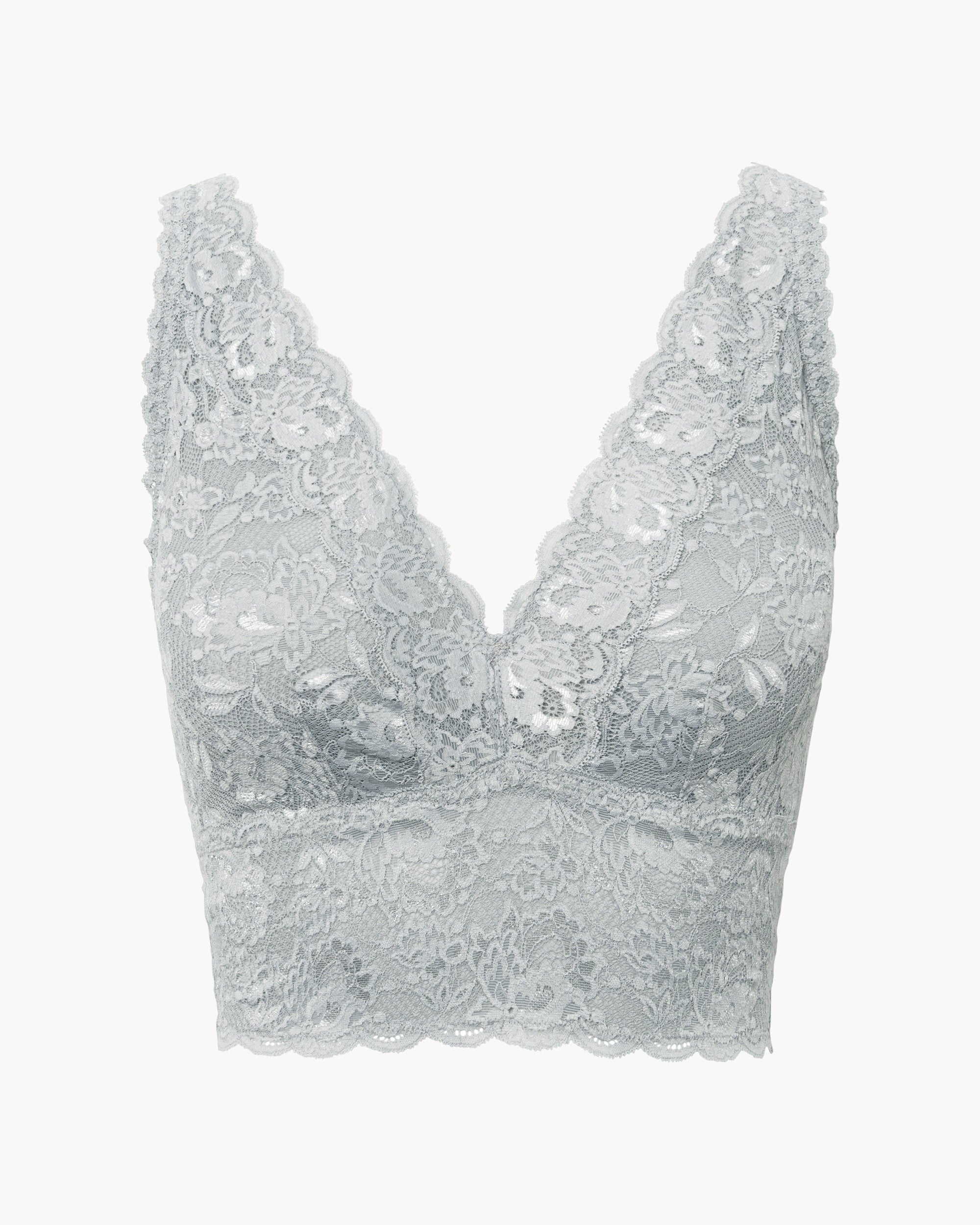 Grau Bralette - Never Say Never Curvy Plungie Longline Bralette