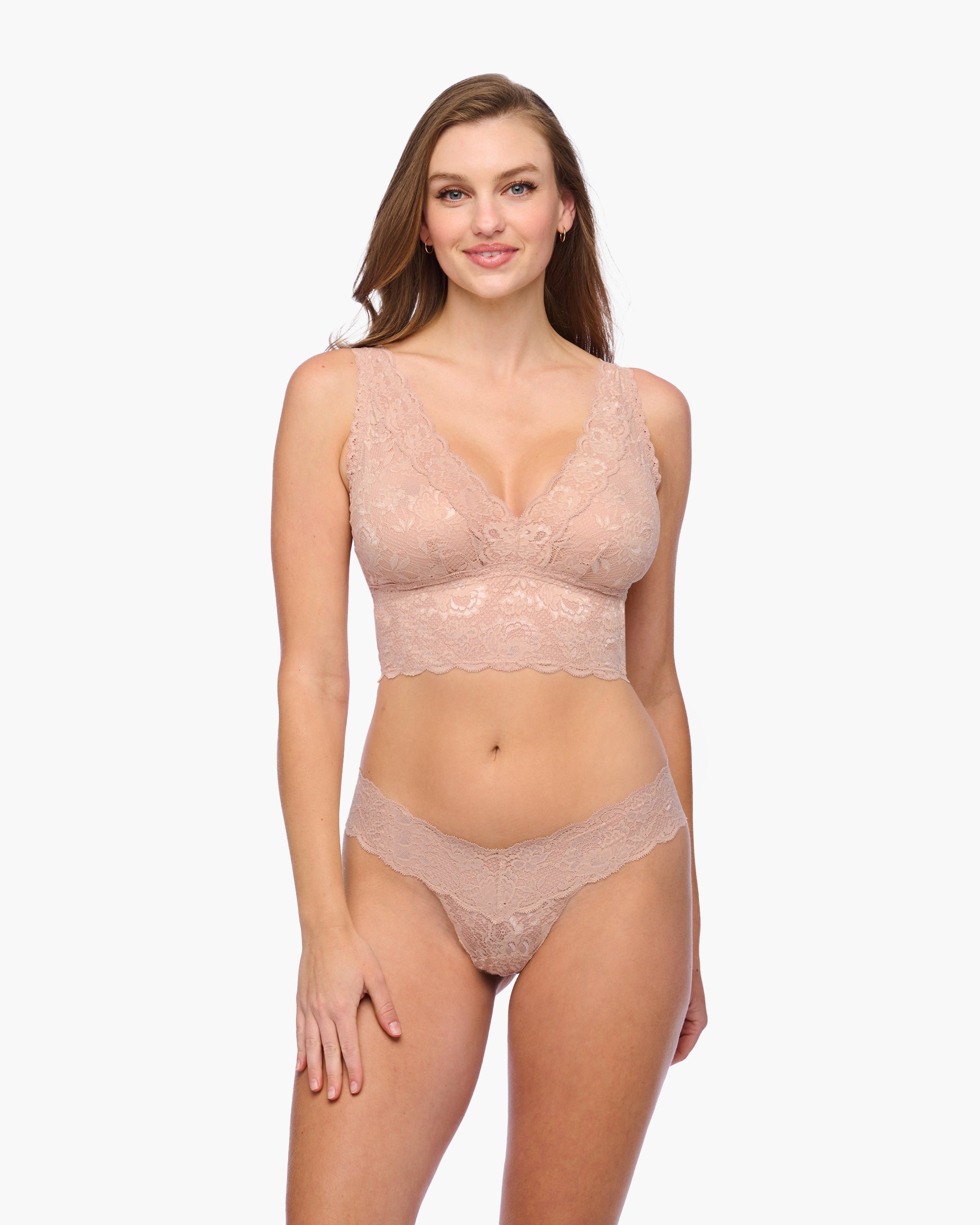 Beige Bralette - Never Say Never Bralette Tipo Top Escotado Curvy
