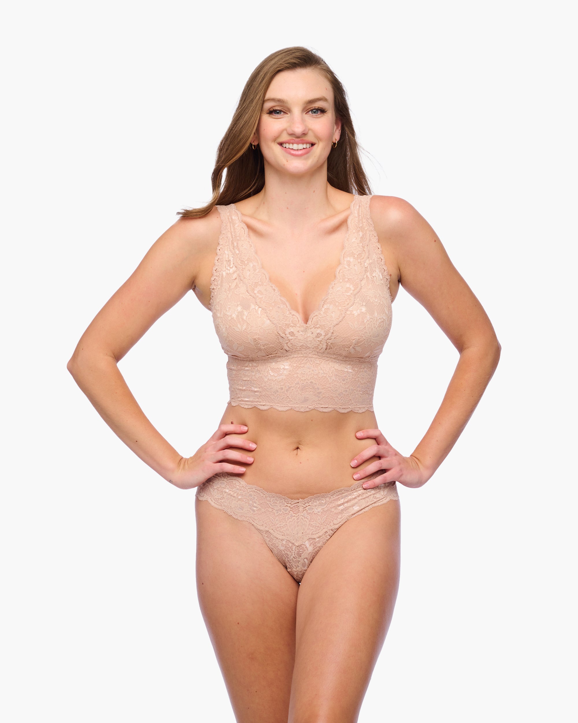 Beige Bralette - Never Say Never Bralette Tipo Top Escotado Curvy