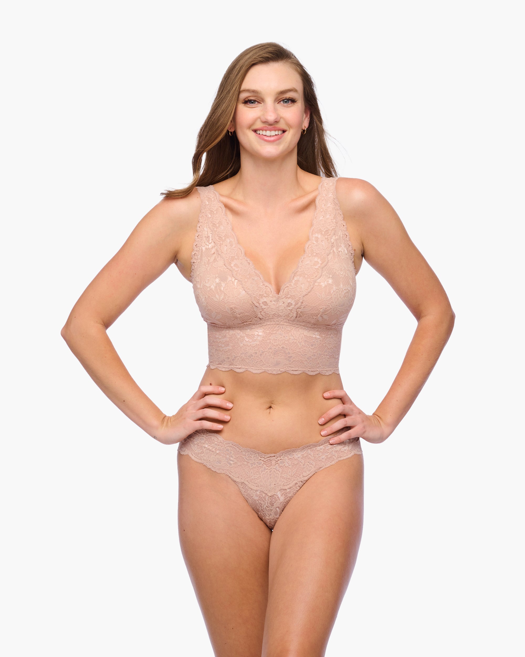 Beige Bralette - Never Say Never Bralette Tipo Top Escotado Curvy