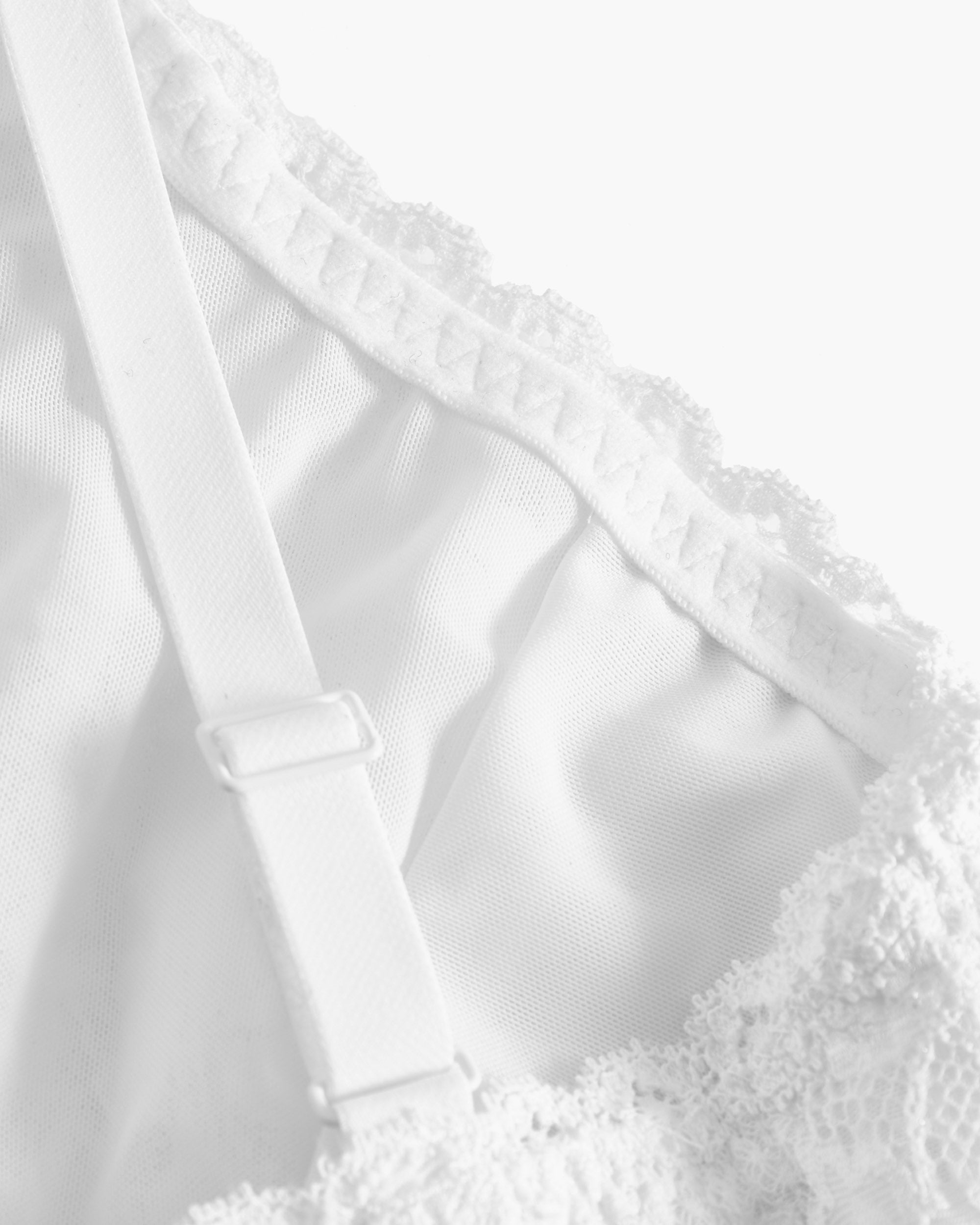 Blanc Bralette - Never Say Never Brassière Decollete Curvy Plungie