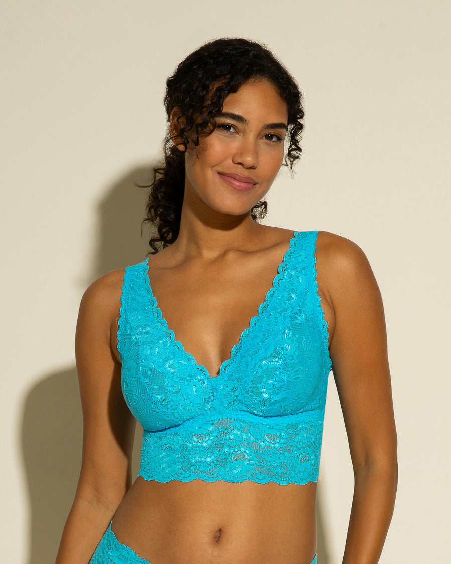 Blu Bralette - Never Say Never Bralette Alta Con Scollatura Profonda