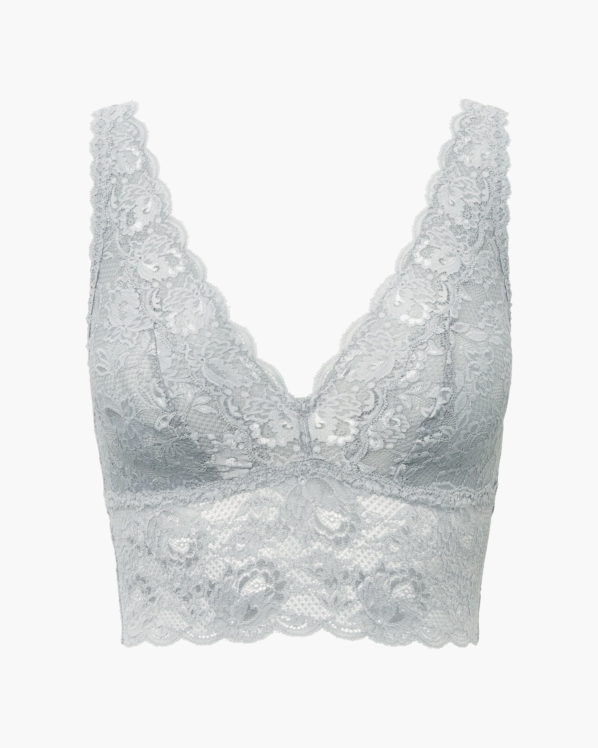 Gray Bralette - Never Say Never Plungie Longline Bralette