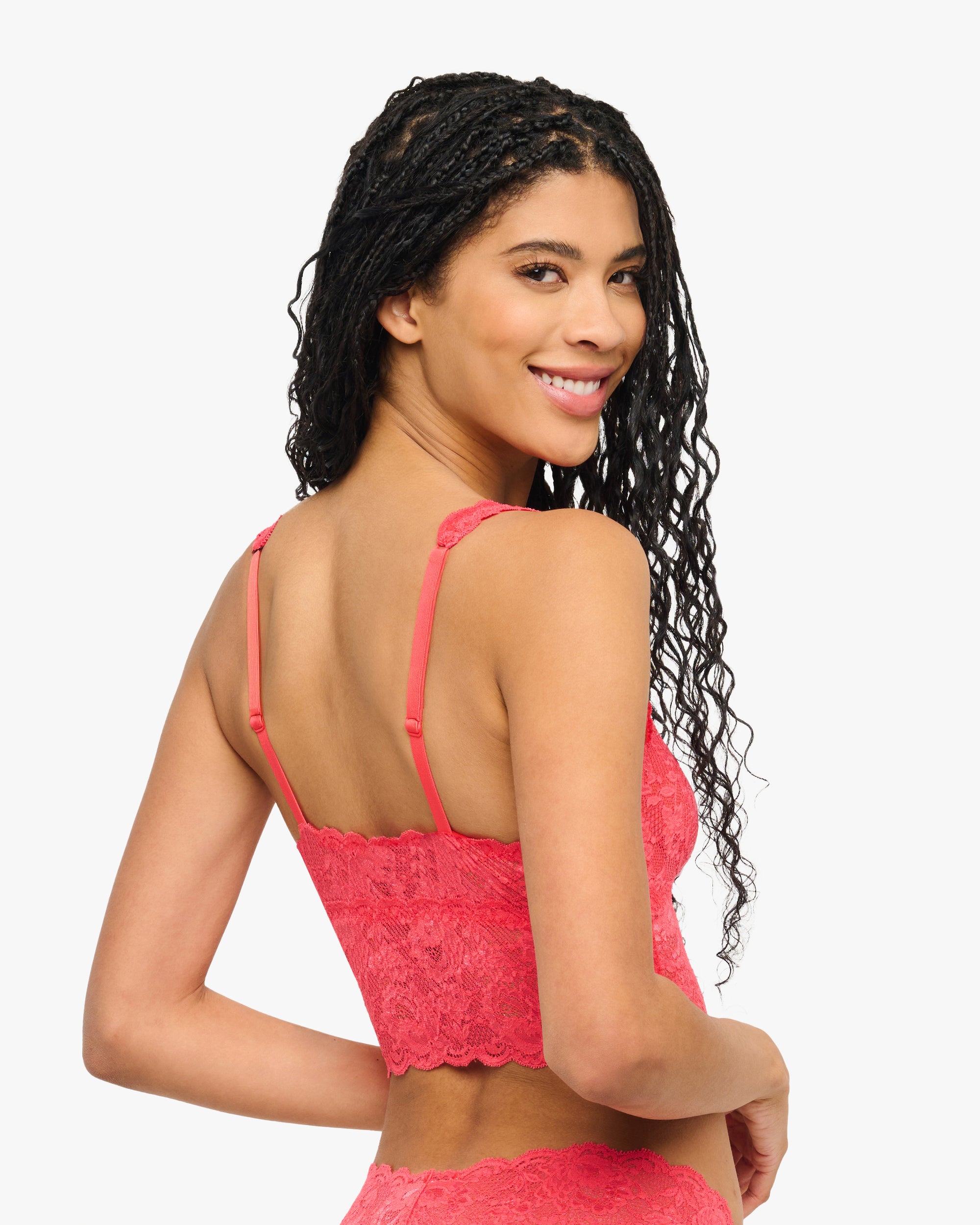 Rosa Bralette - Never Say Never Bralette Alta Con Scollatura Profonda