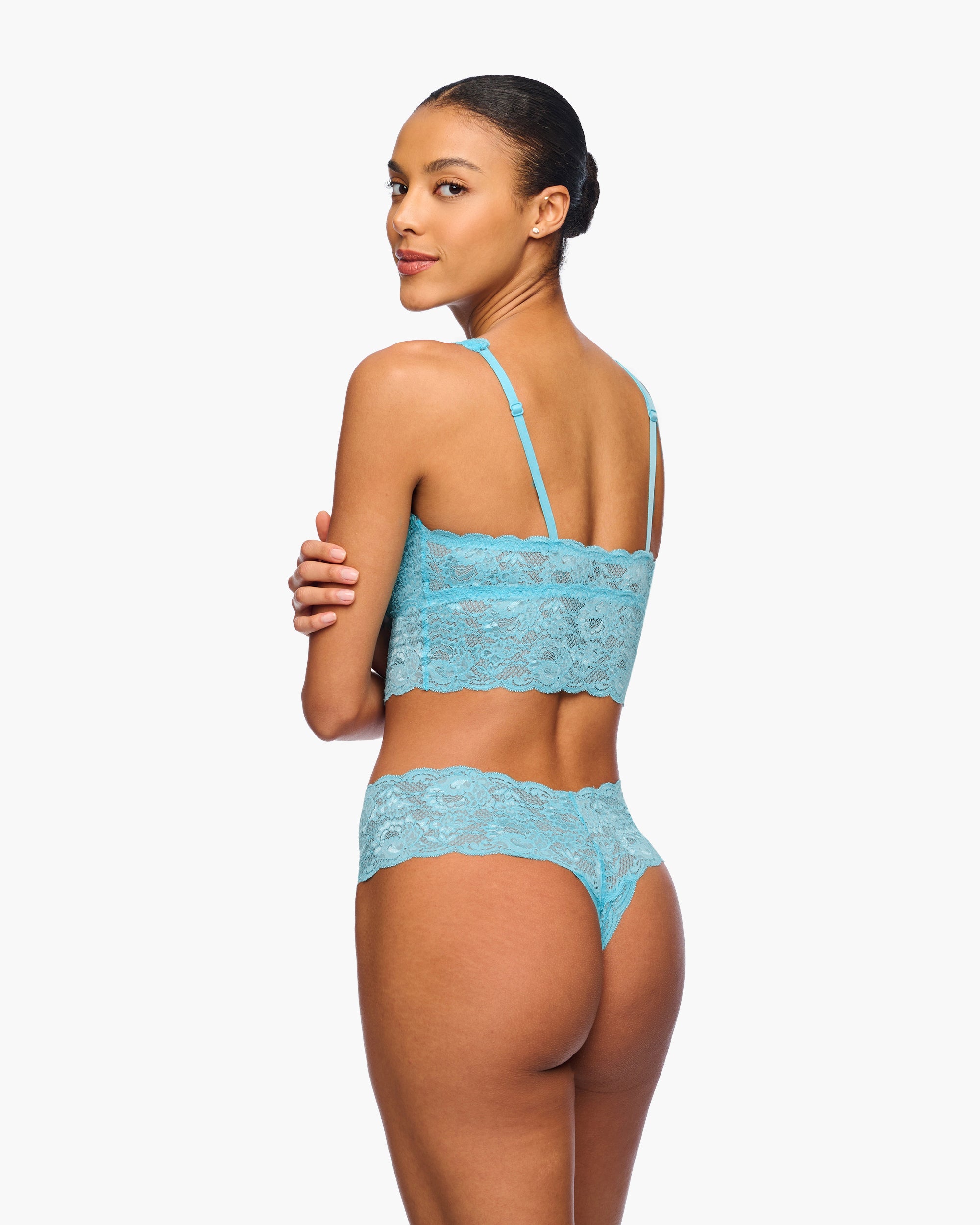 Blu Bralette - Never Say Never Bralette Alta Con Scollatura Profonda