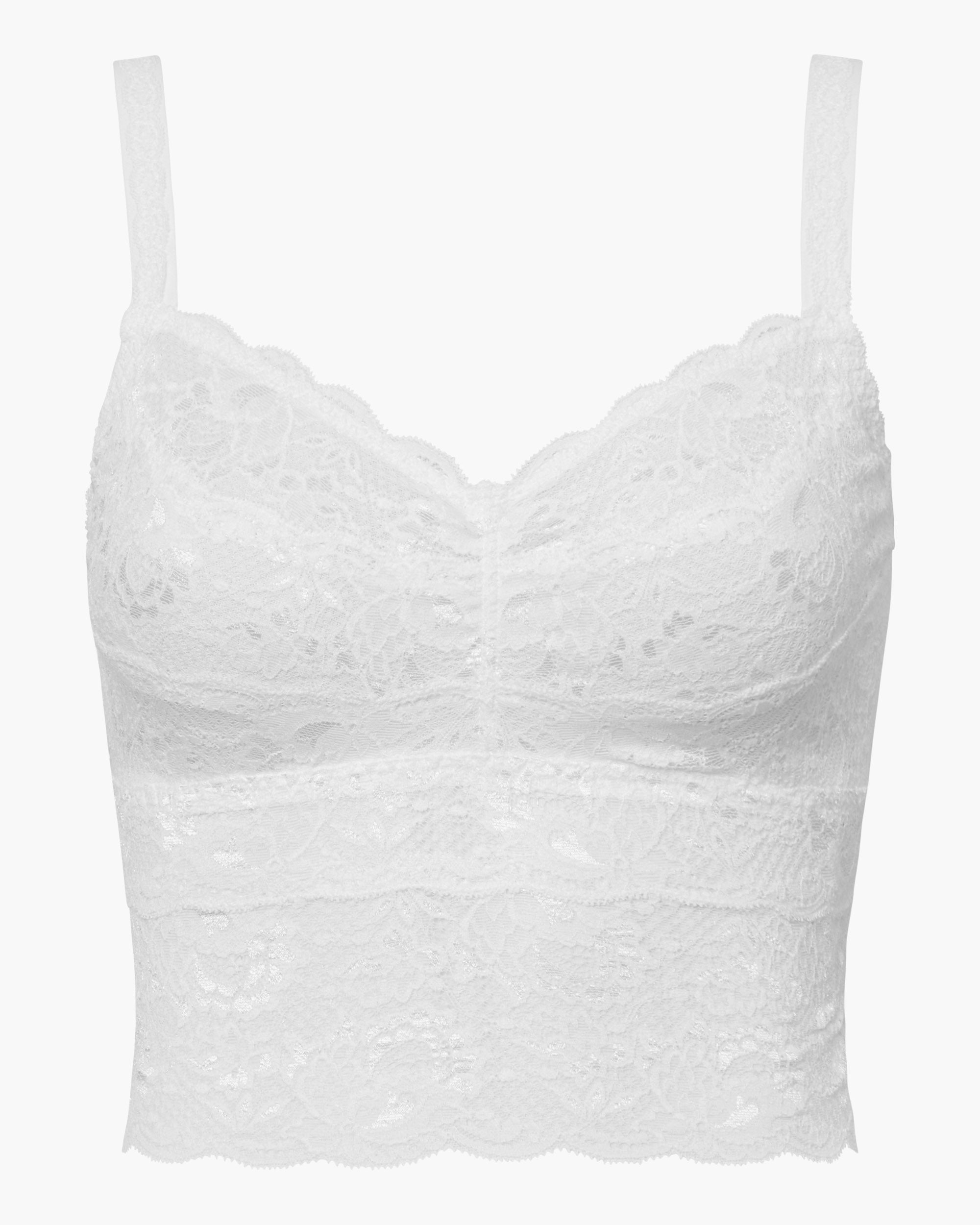 Weiß Hemdchen - Never Say Never Curvy Shortie Mieder Im Cropped-Stil