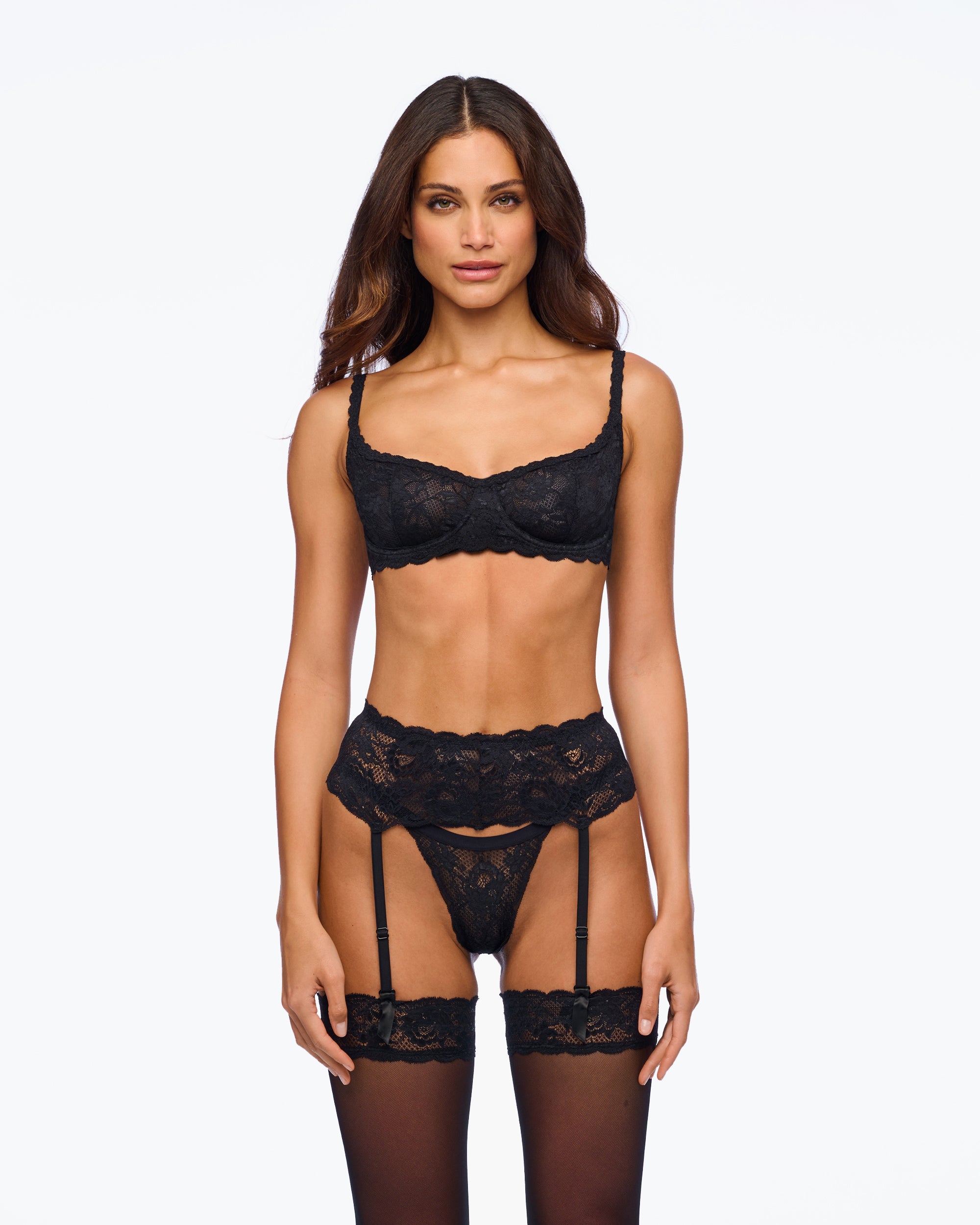 Luxury Black Lingerie & Thong Bodysuits - Cosabella Luxury Black Lingerie & Thong Bodysuits - Cosabella