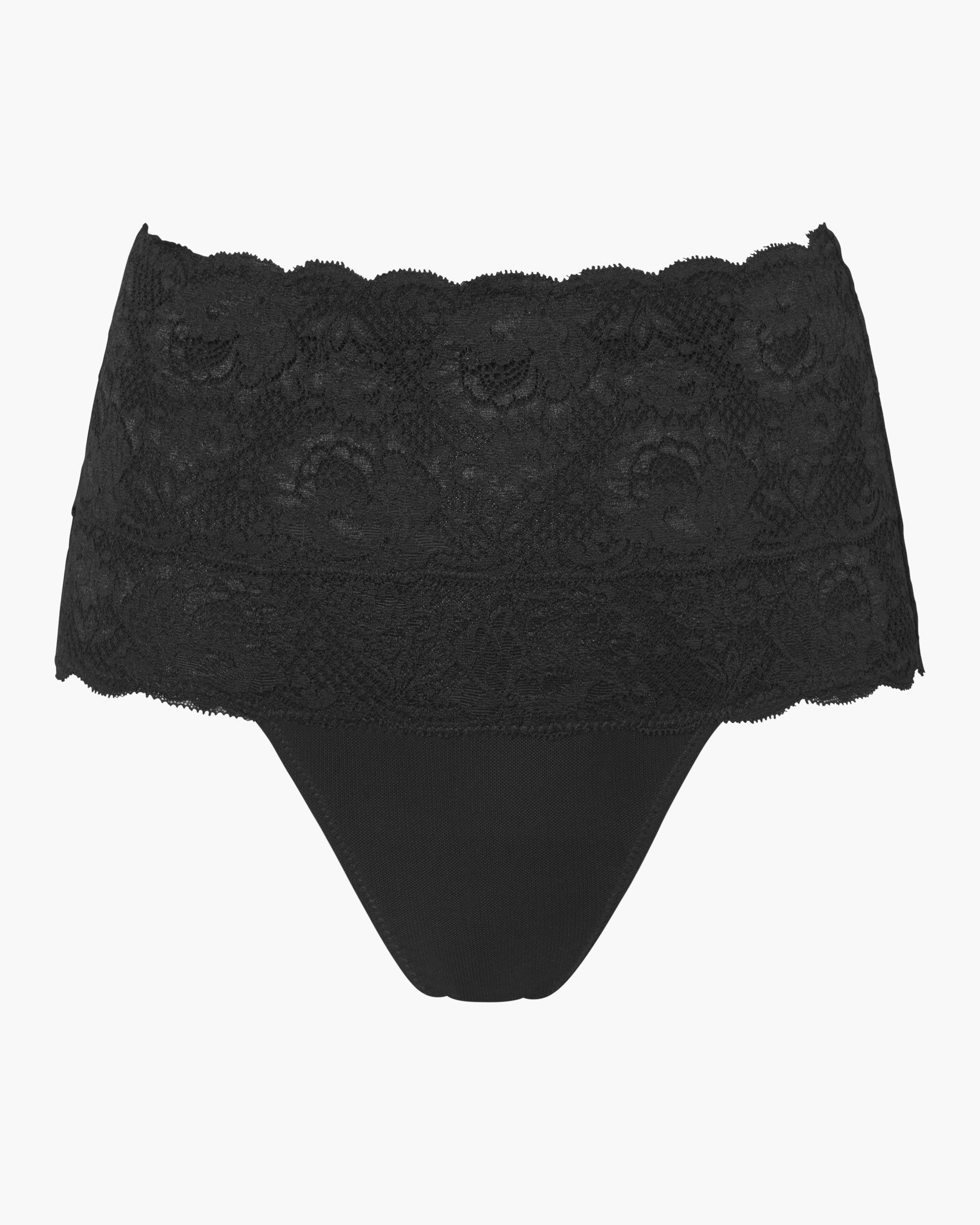 Schwarz Tanga - Never Say Never Sexy High Waist Tanga Shapewear