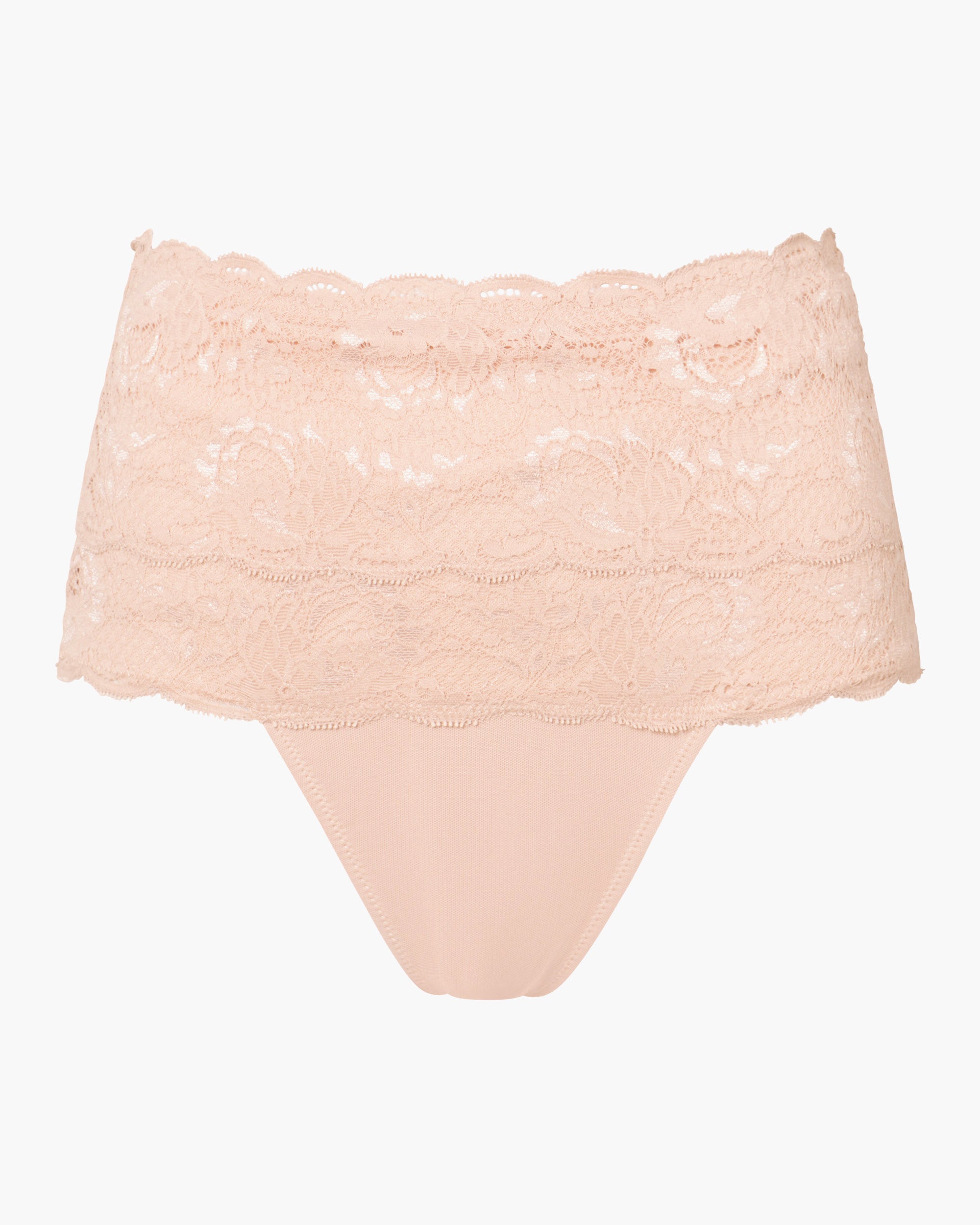 Beige String - Never Say Never String Taille Haute Sexy Gainant