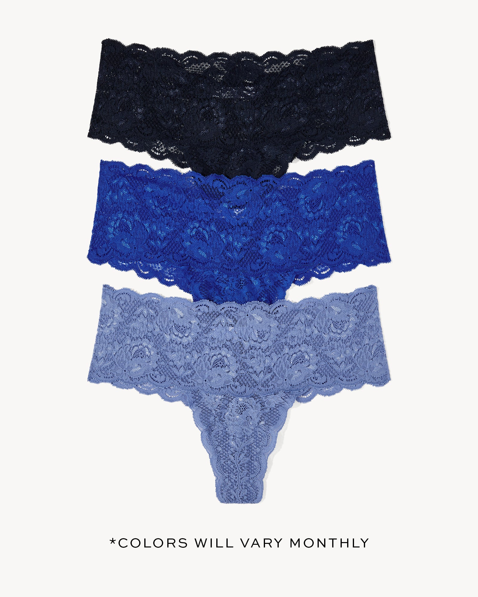 Multi Thong - Never Say Never Comfie Thong 3 Pack-Subscription