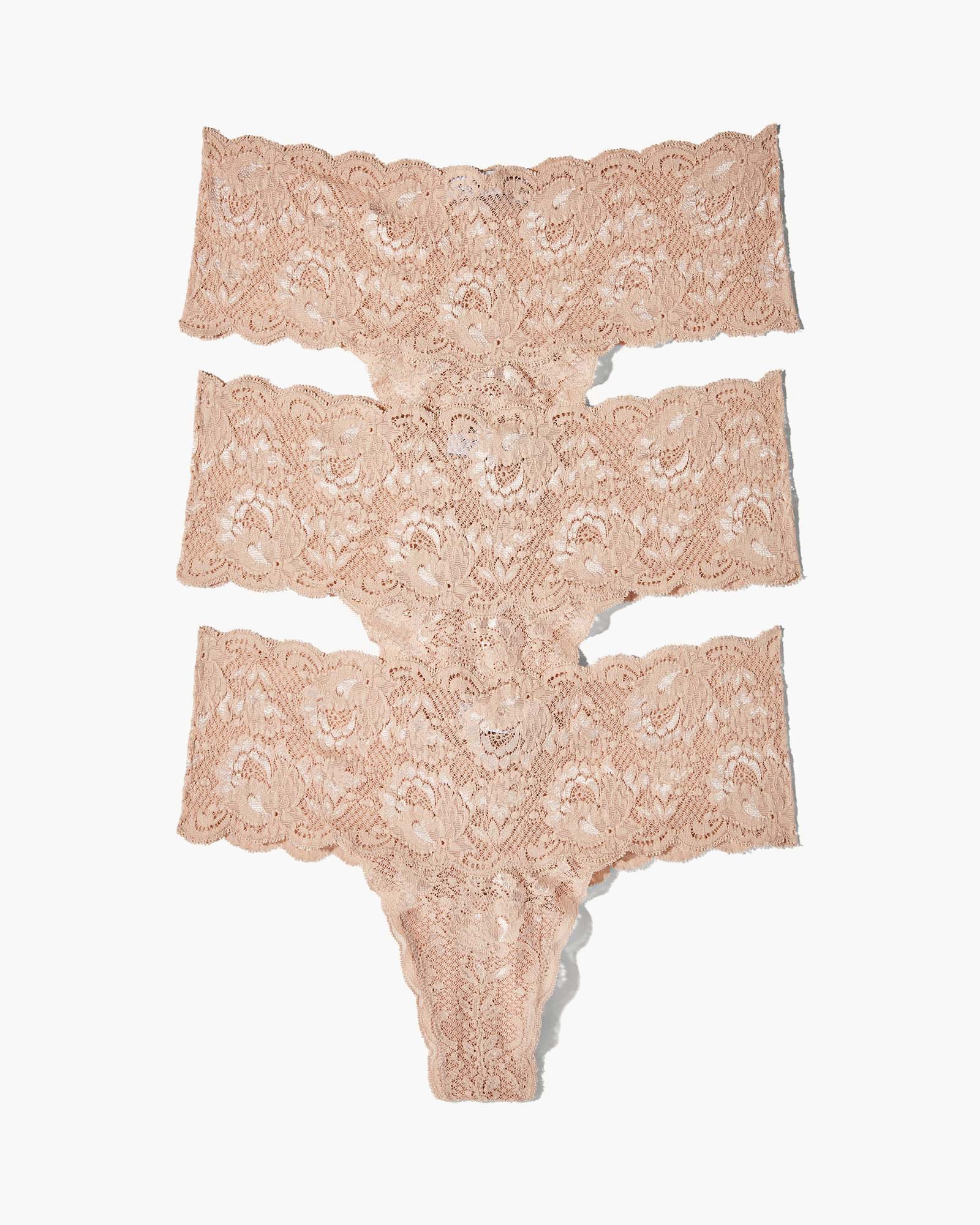 Beige Tangas - Never Say Never Pack De 3 Tangas Comfie