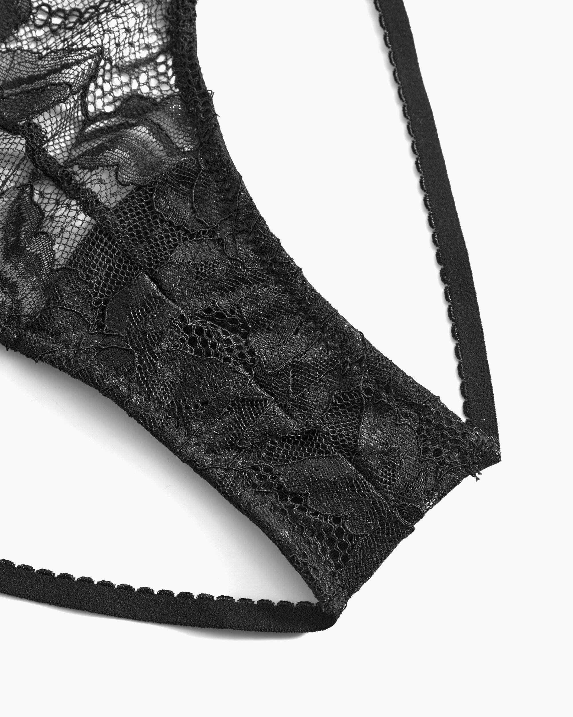 Negro Braguitas Tipo Bikini - Paradiso Braguita Clásica Con Abertura