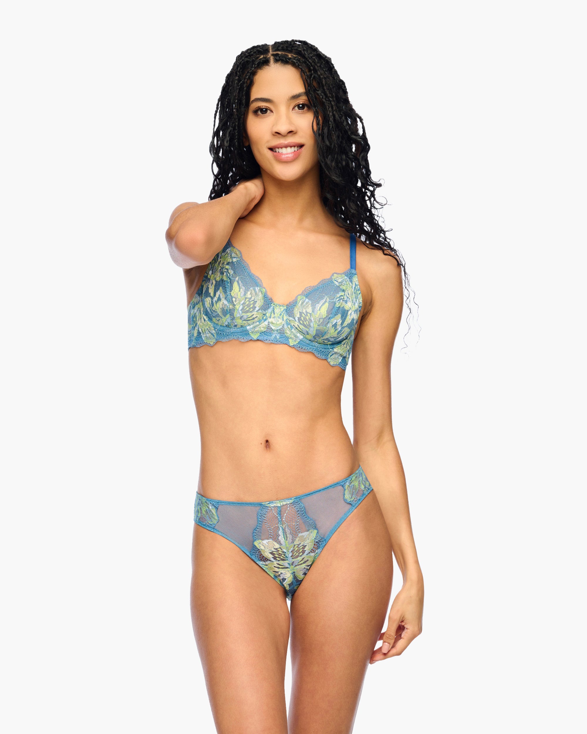Azul Braguitas Tipo Bikini - Paradiso Braguita Clásica Con Abertura