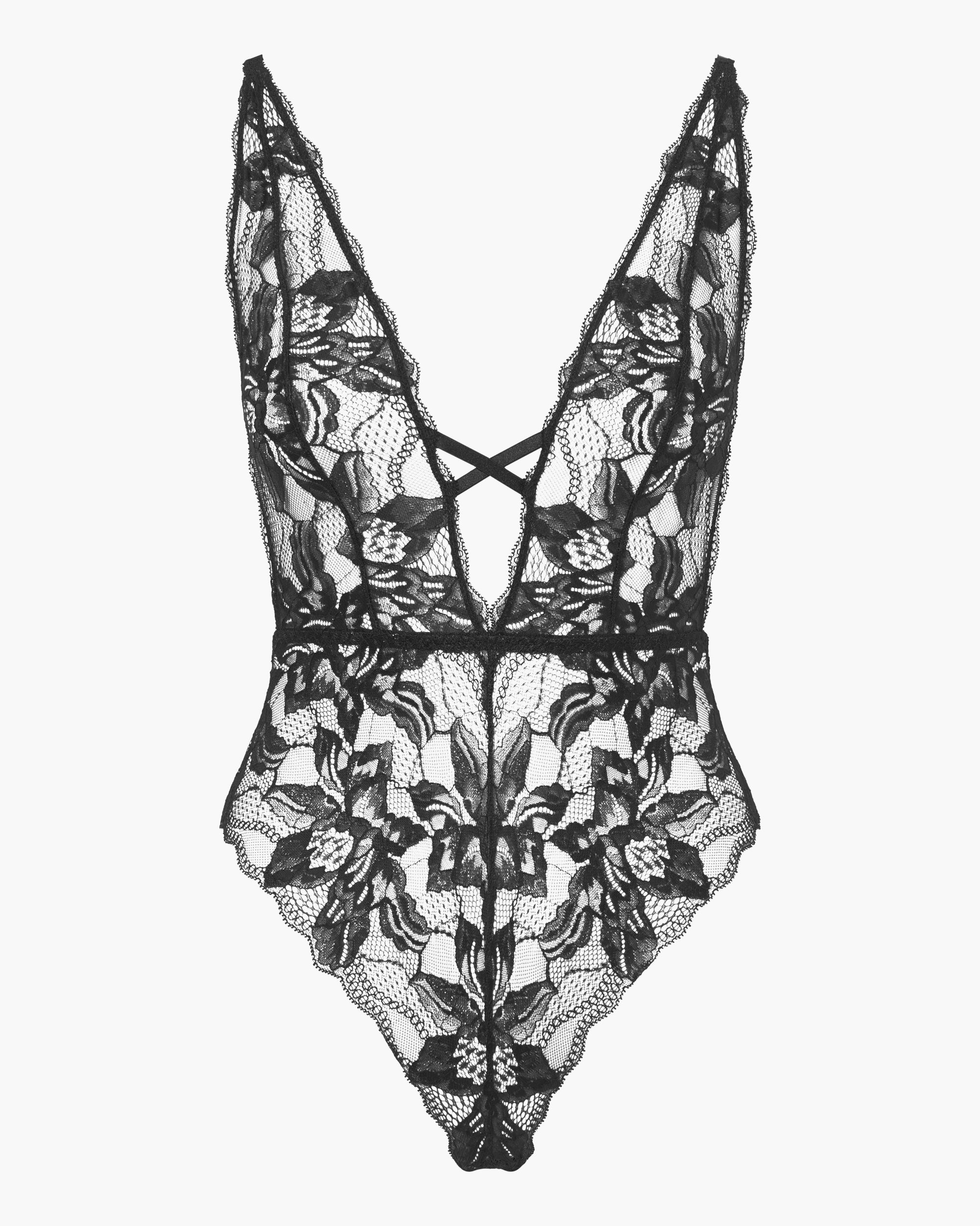 Nero Body - Paradiso Teddy Con Scollatura Profonda