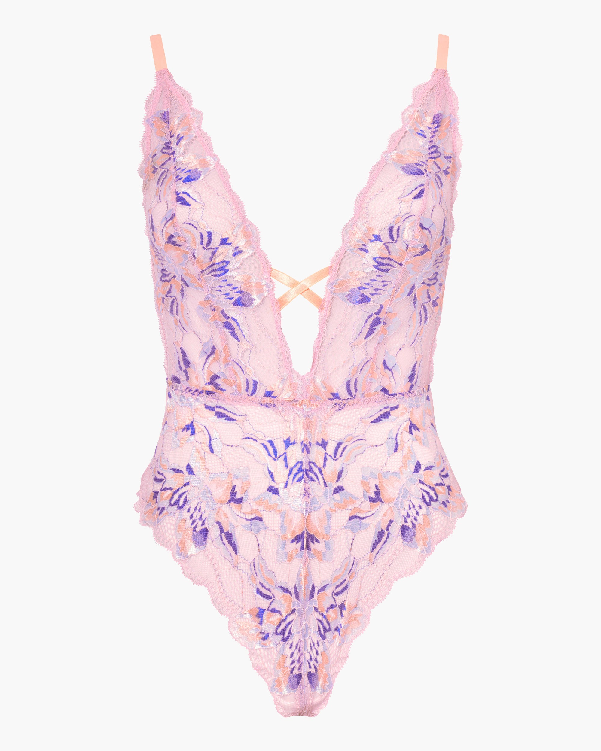 Rosa Body - Paradiso Teddy Con Scollatura Profonda