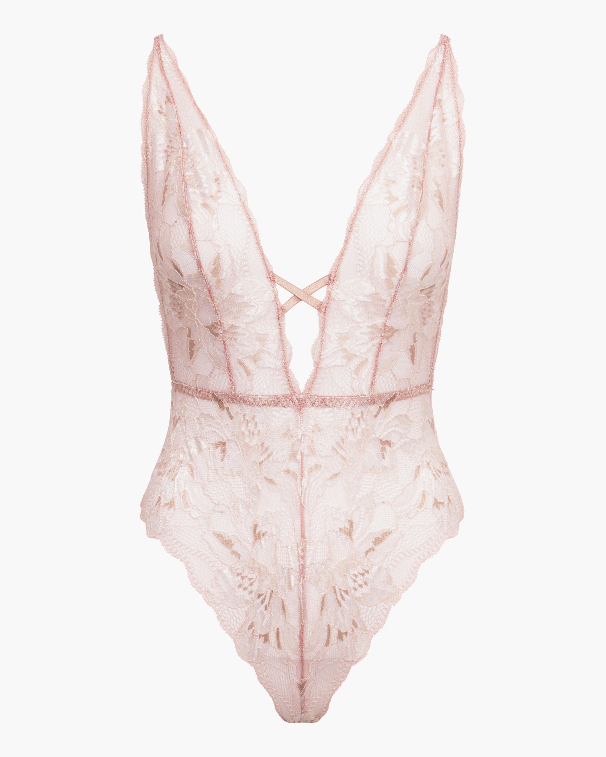 Rosa Body - Paradiso Teddy Con Scollatura Profonda