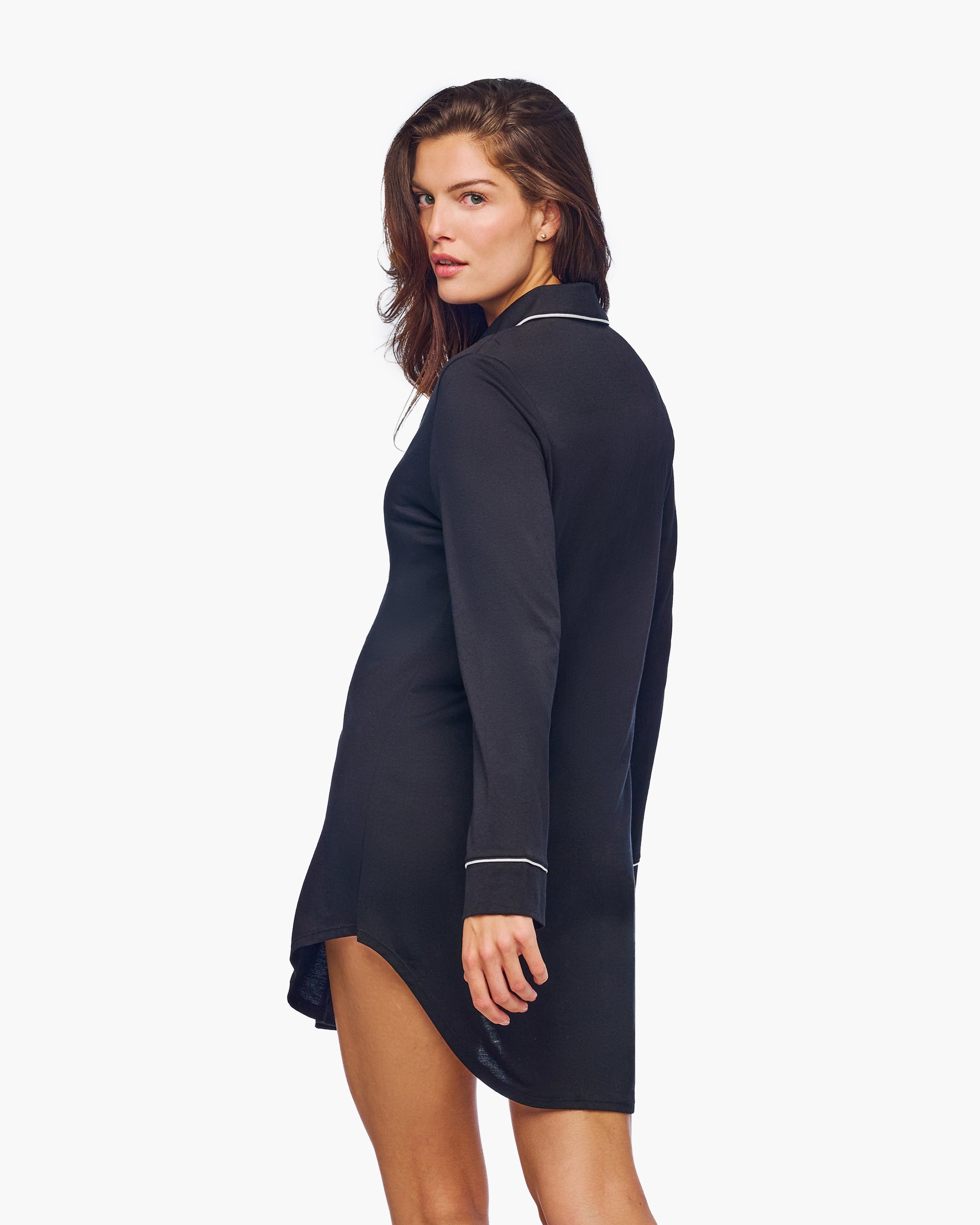 Negro Camisas - Bella Lusso Camisa De Dormir