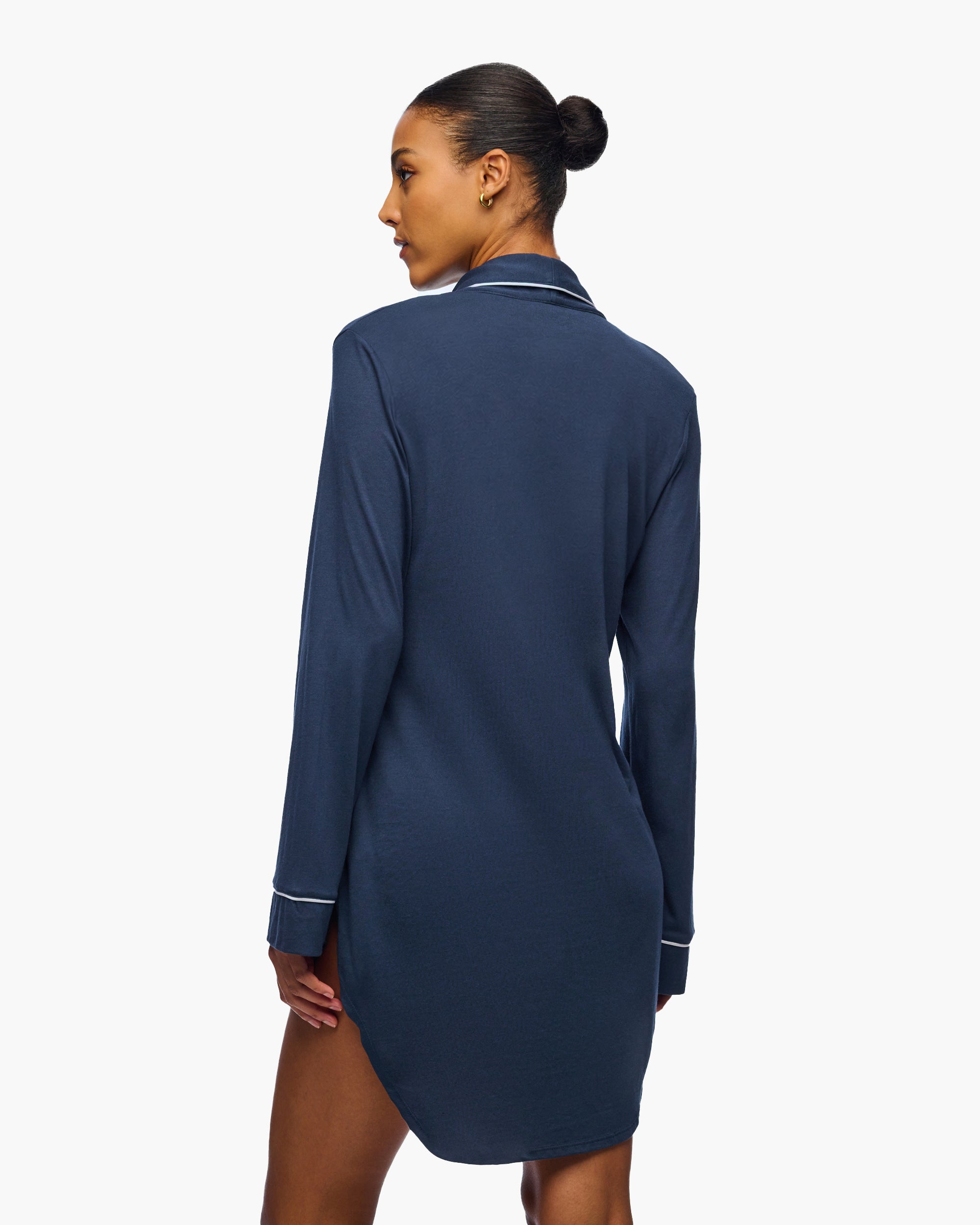 Bleue Chemise - Bella Lusso Chemise De Nuit