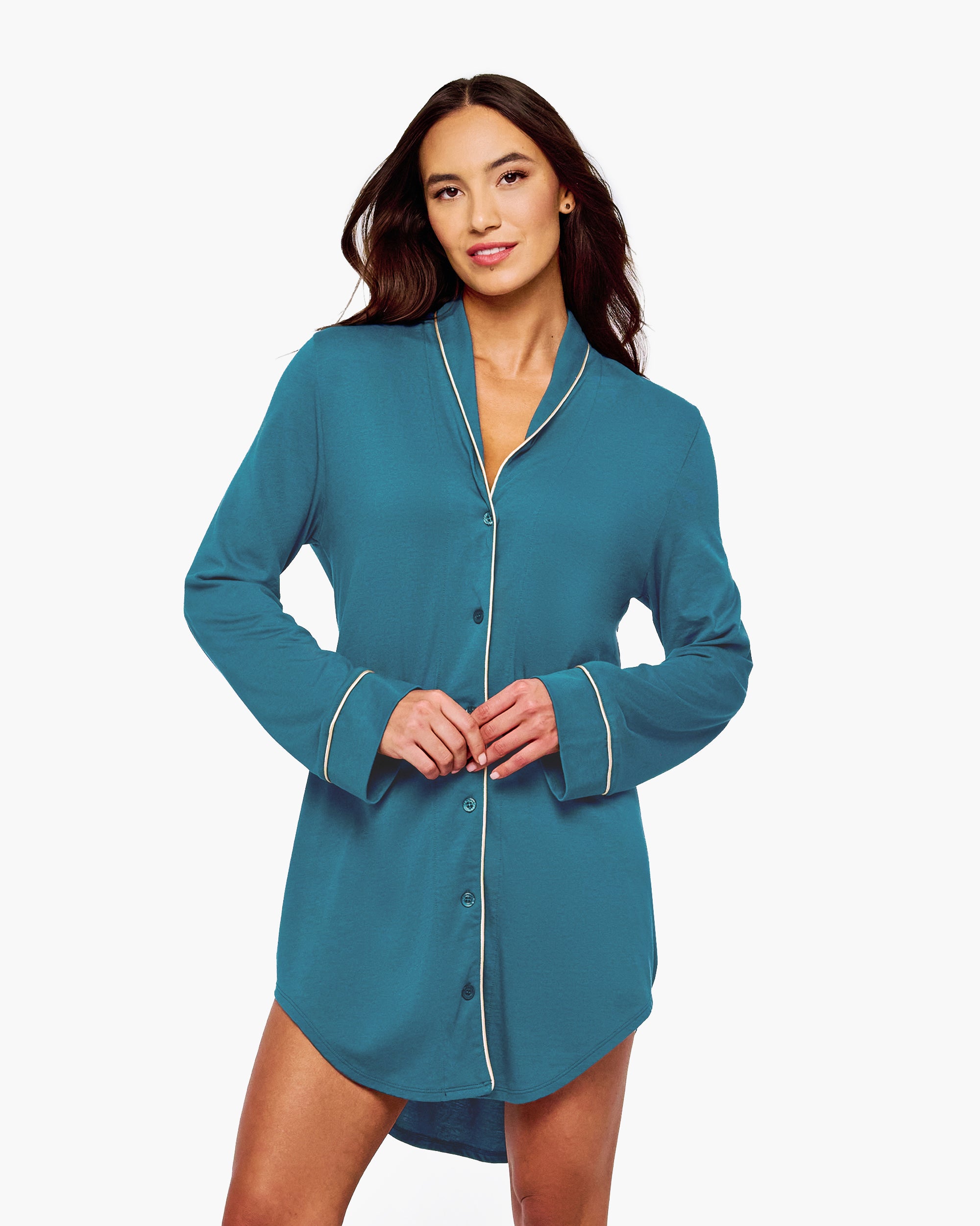 Azul Camisas - Bella Lusso Camisa De Dormir
