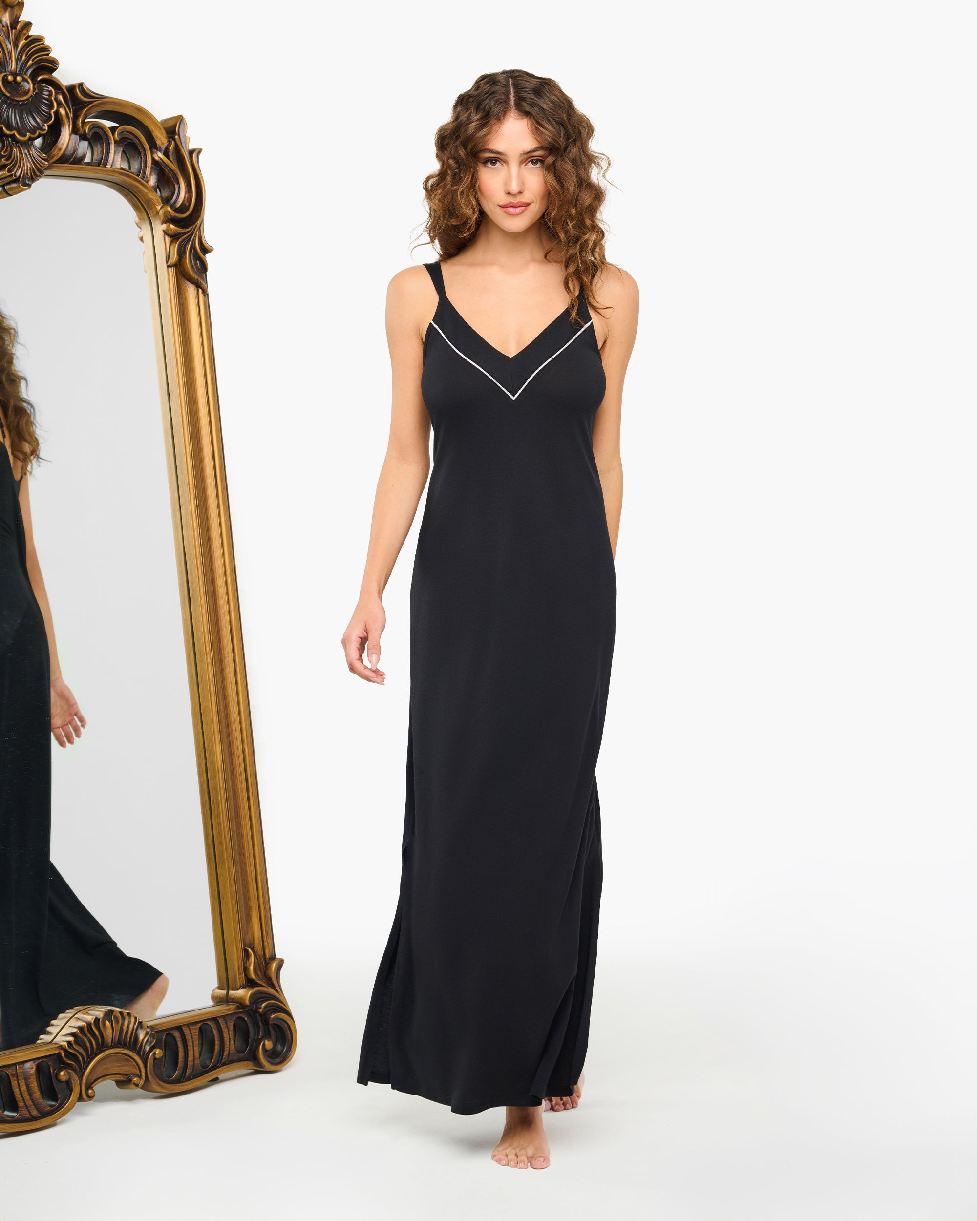 Negro Vestidos - Pima Lusso Vestido Largo