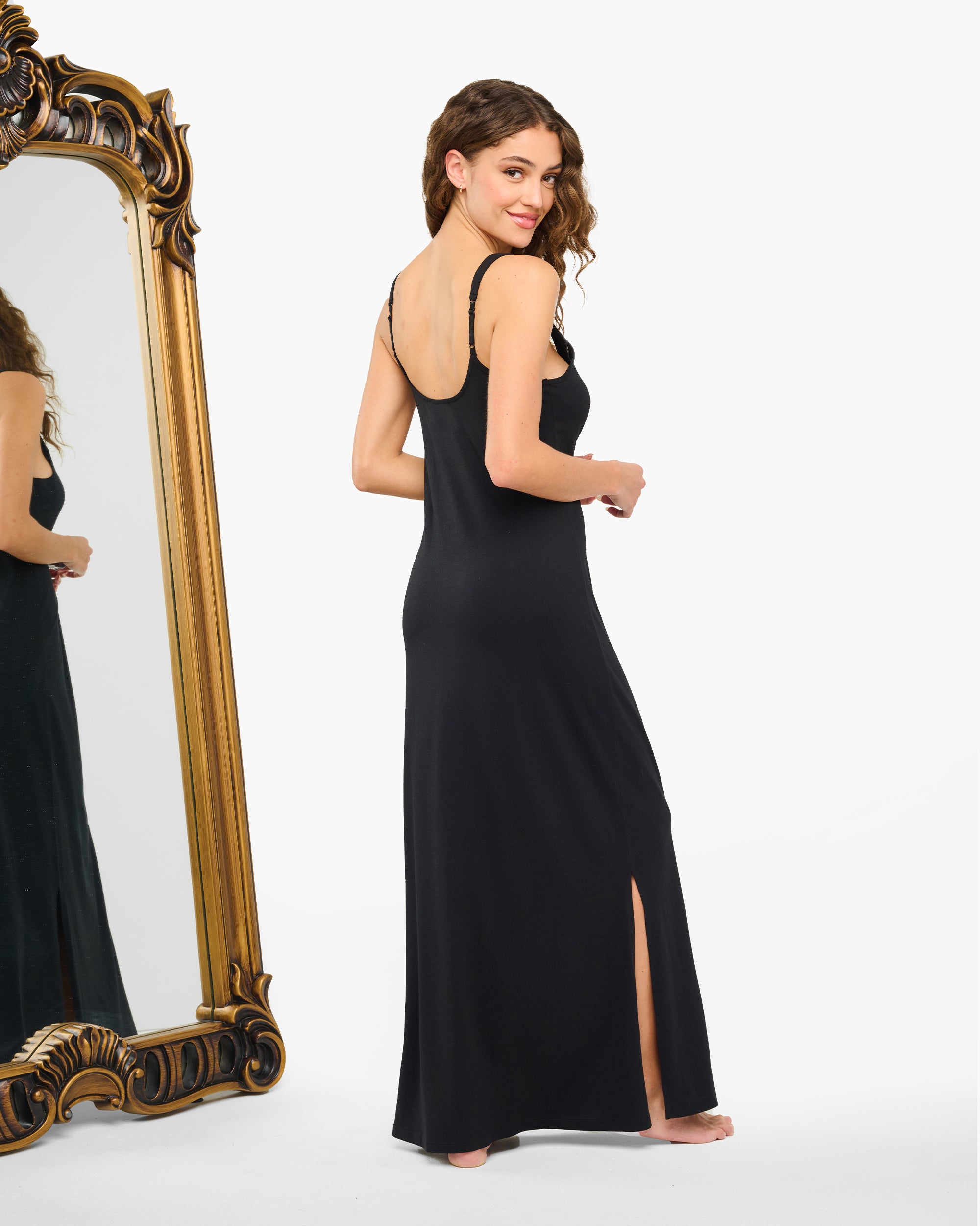 Noir Robe - Pima Lusso Robe Longue
