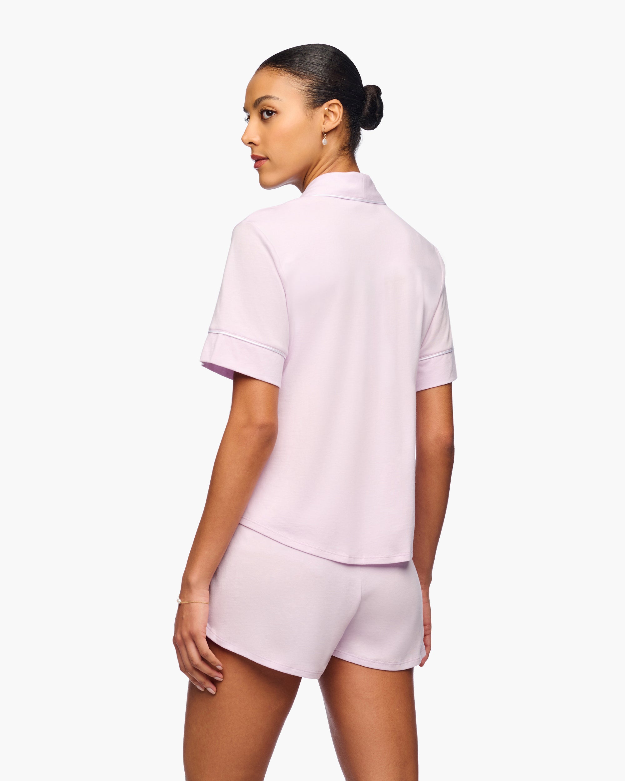 Purple Set - Bella Lusso Short Sleeve Pajama Short Sleepwear Set