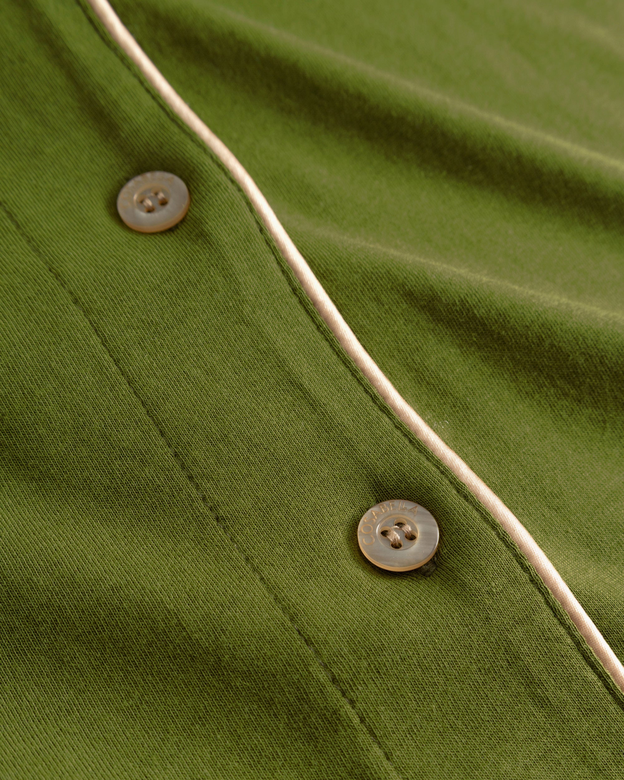 Green Set - Pima Lusso Long Sleeve Top & Boxer Pajama Set