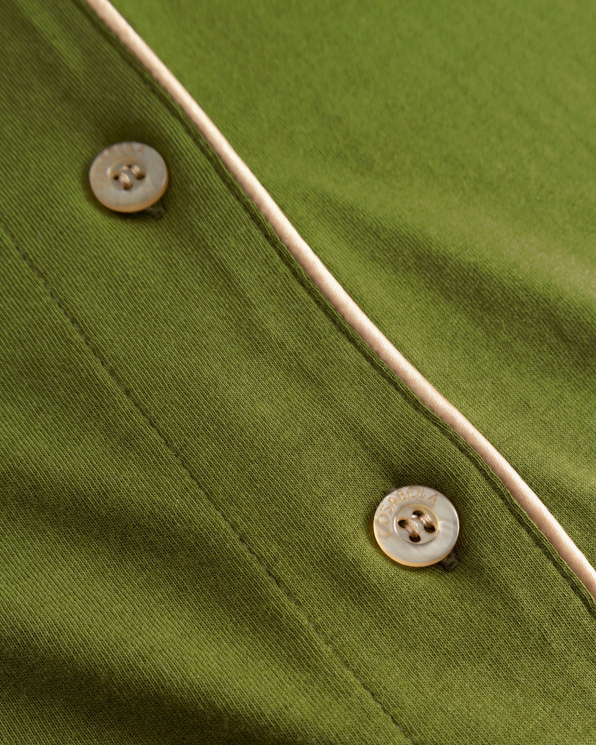 Green Set - Pima Lusso Long Sleeve Top & Pant Pajama Set