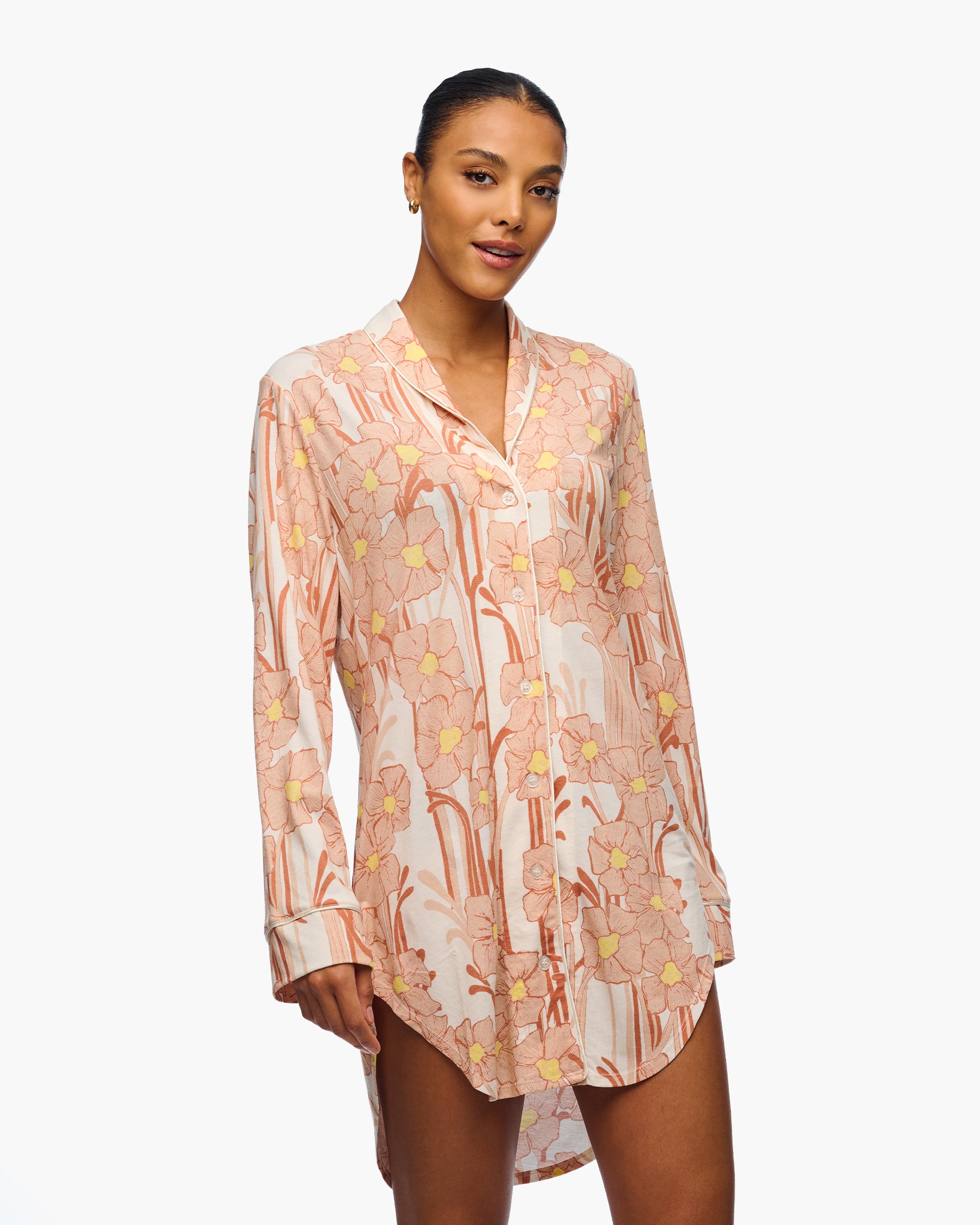 Estampado Camisas - Pima Lusso Printed Camisón Estampado