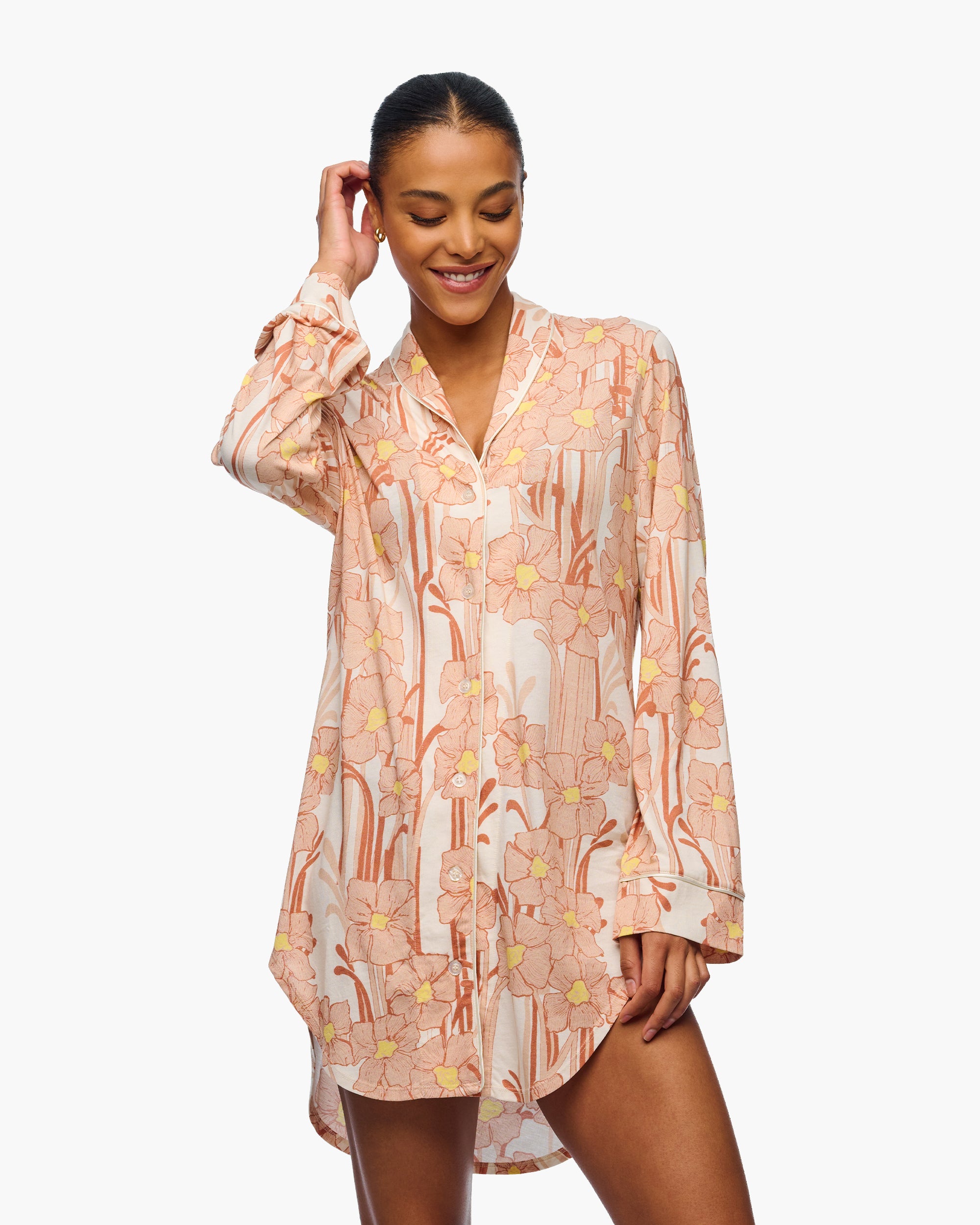 Estampado Camisas - Pima Lusso Printed Camisón Estampado