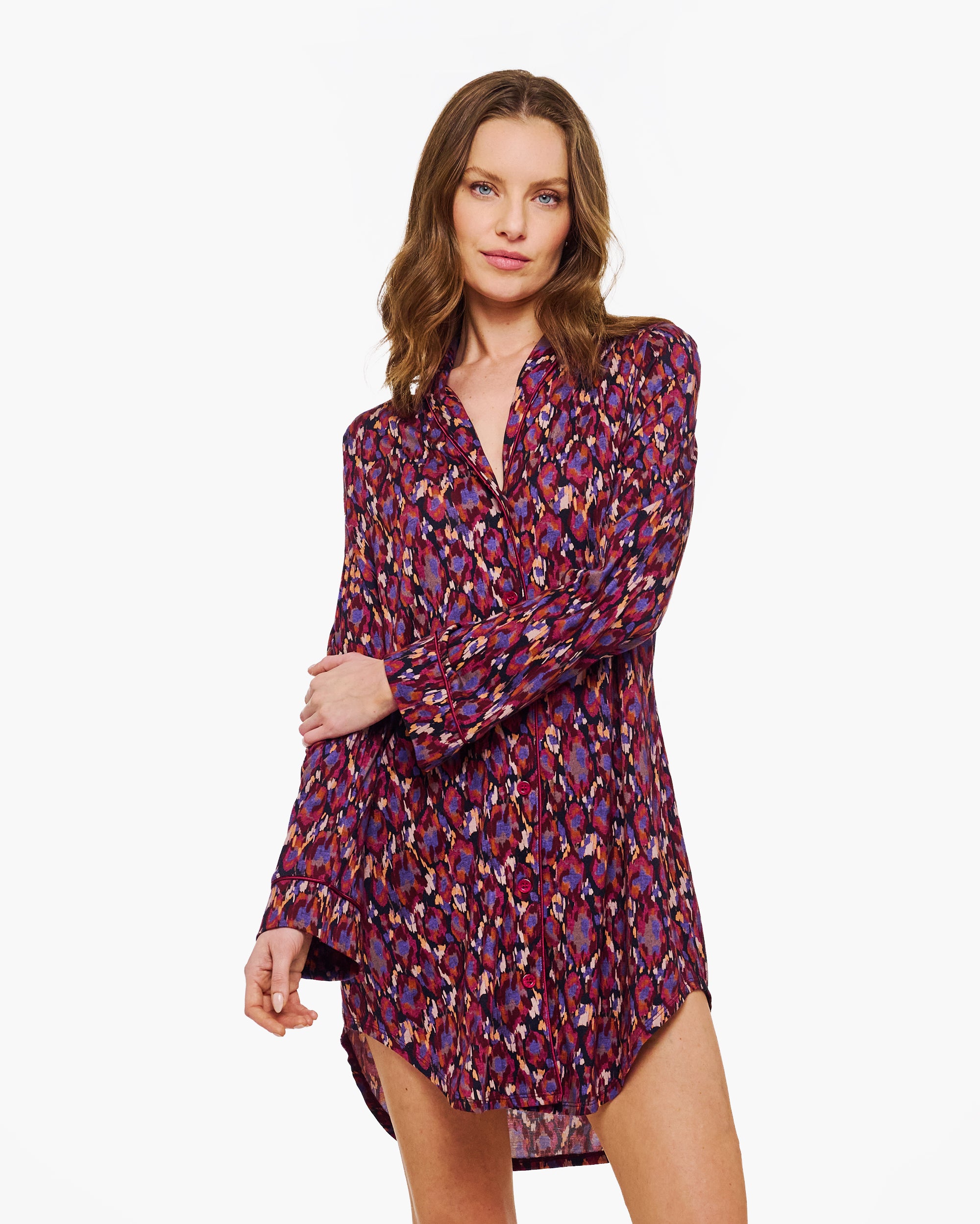 Imprimé Chemise - Bella Lusso Printed Chemise De Nuit Imprimée