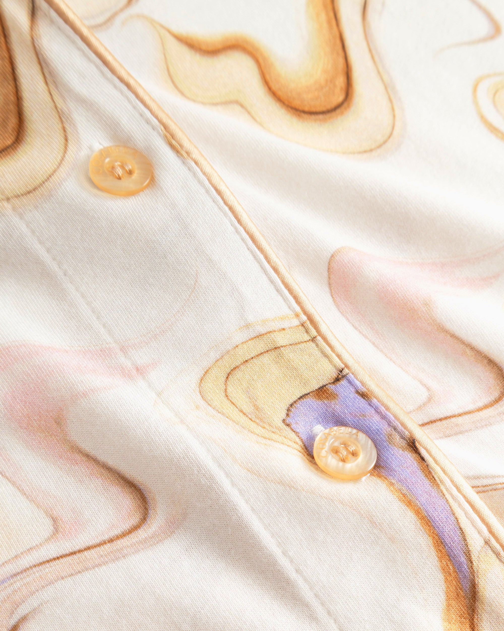 Multi Conjuntos - Pima Lusso Printed Top De Manga Larga Estampado & Conjunto De Pijama Con Pantalón