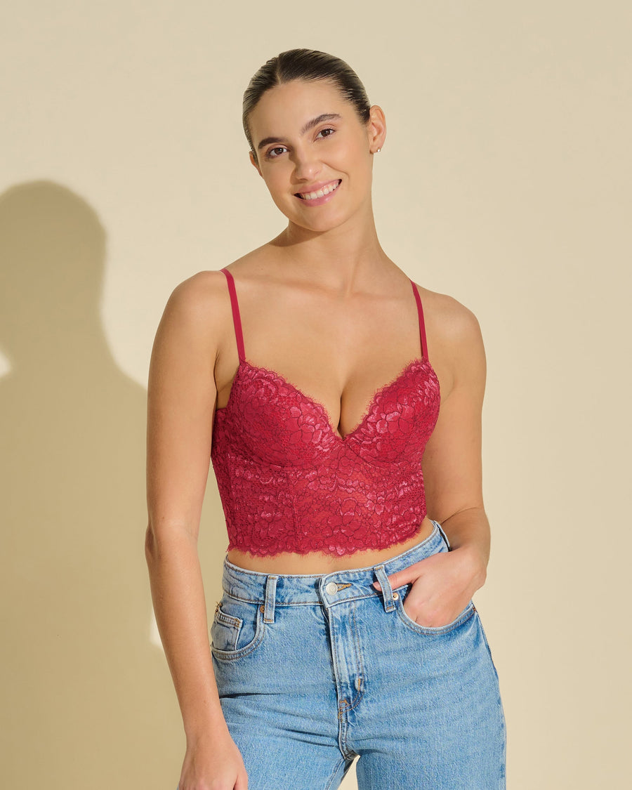 Rouge Bustier - Pret A Porter Camisole Bustier Poussoir