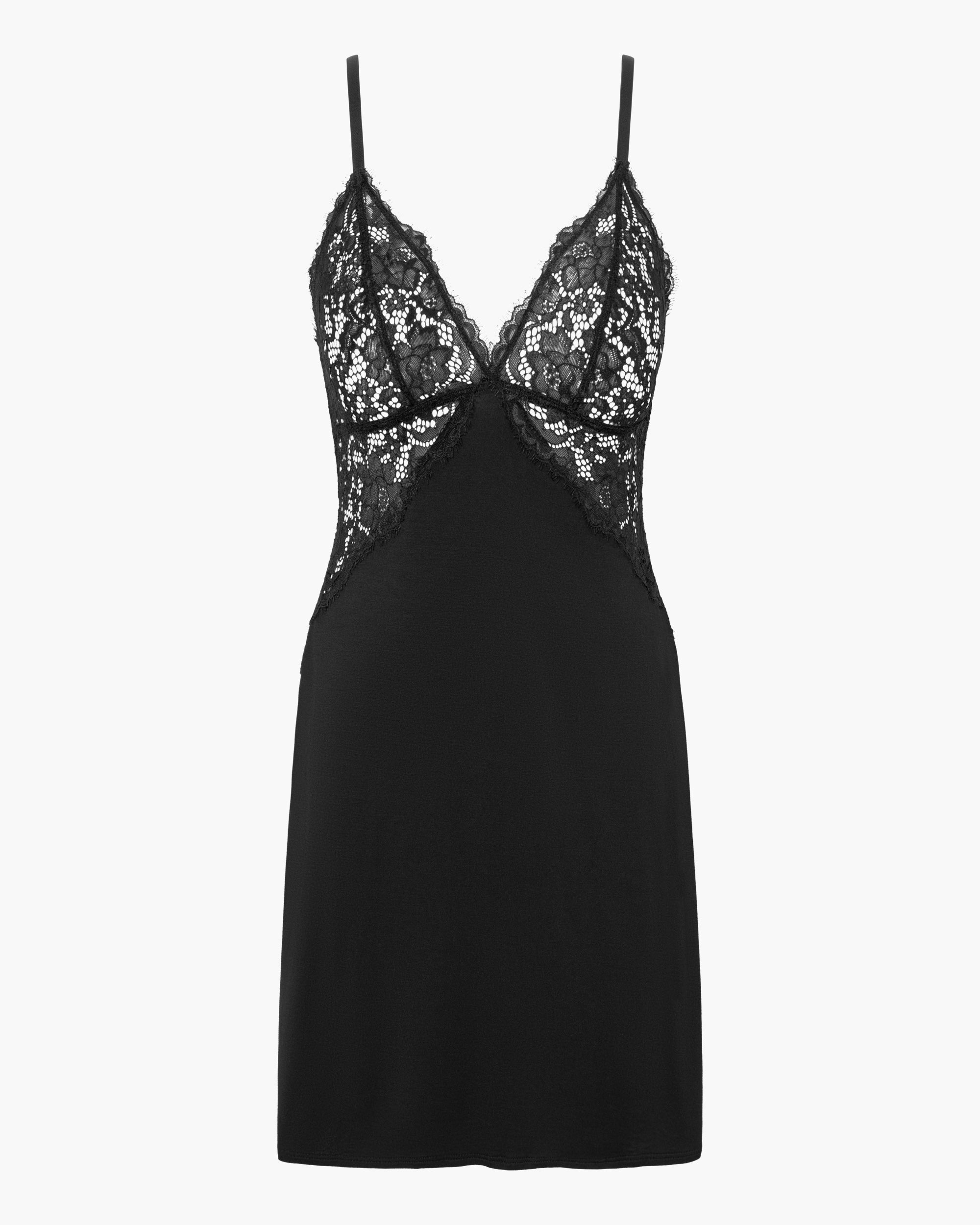 Noir Chemise De Nuit - Pret A Porter Nuisette Italienne