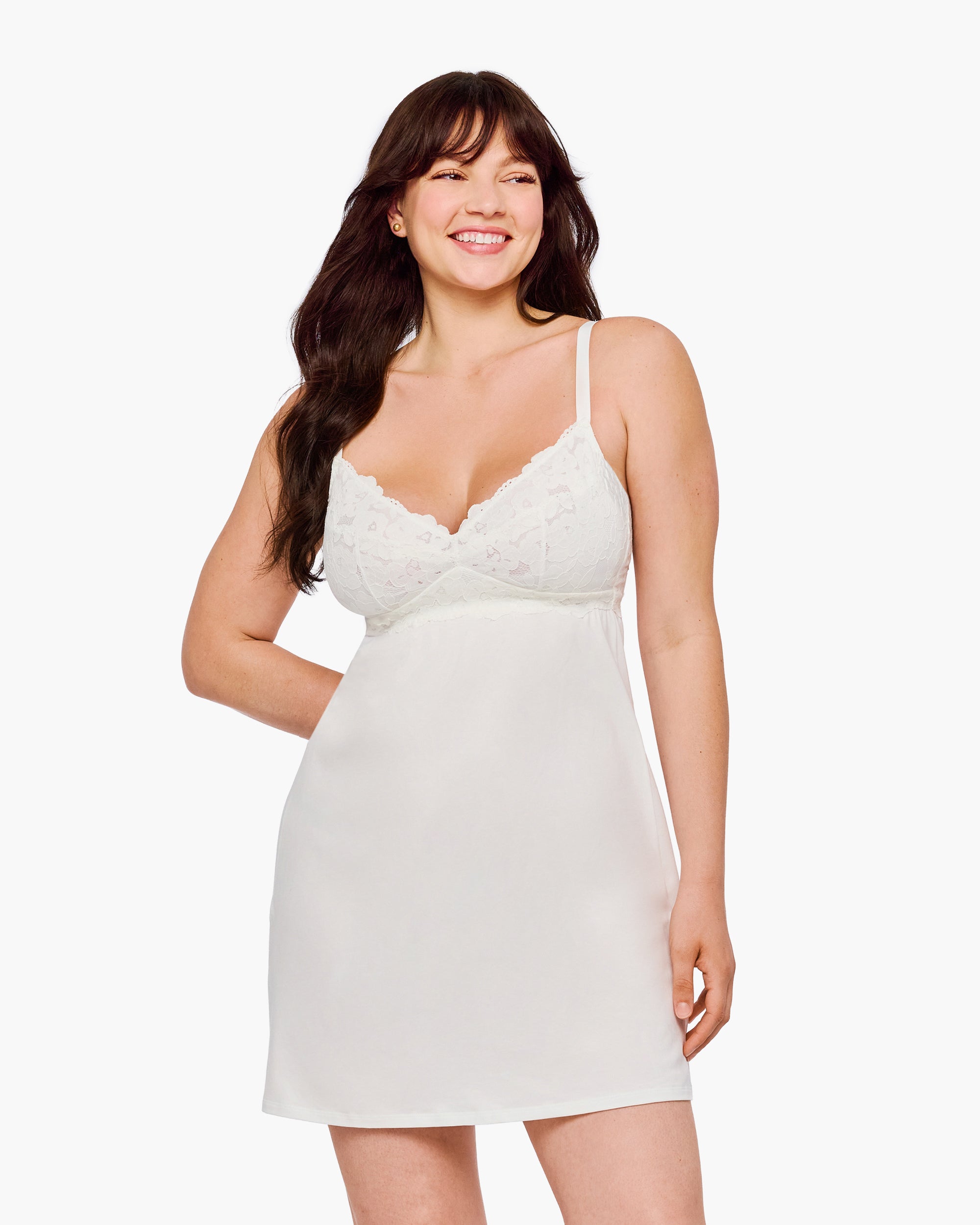 White Chemise - Romanza Curvy Chemise