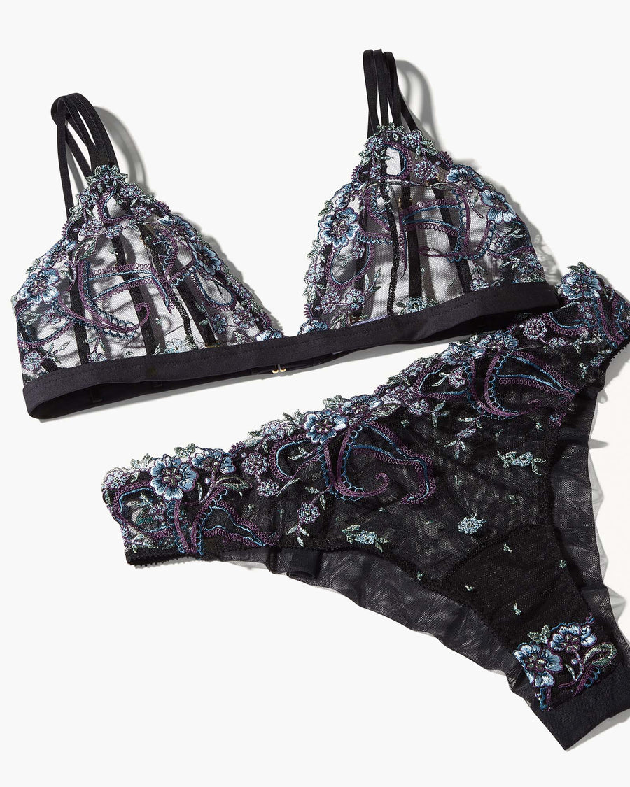 Negro Bralette - Sanika Sujetador Triangular Suave