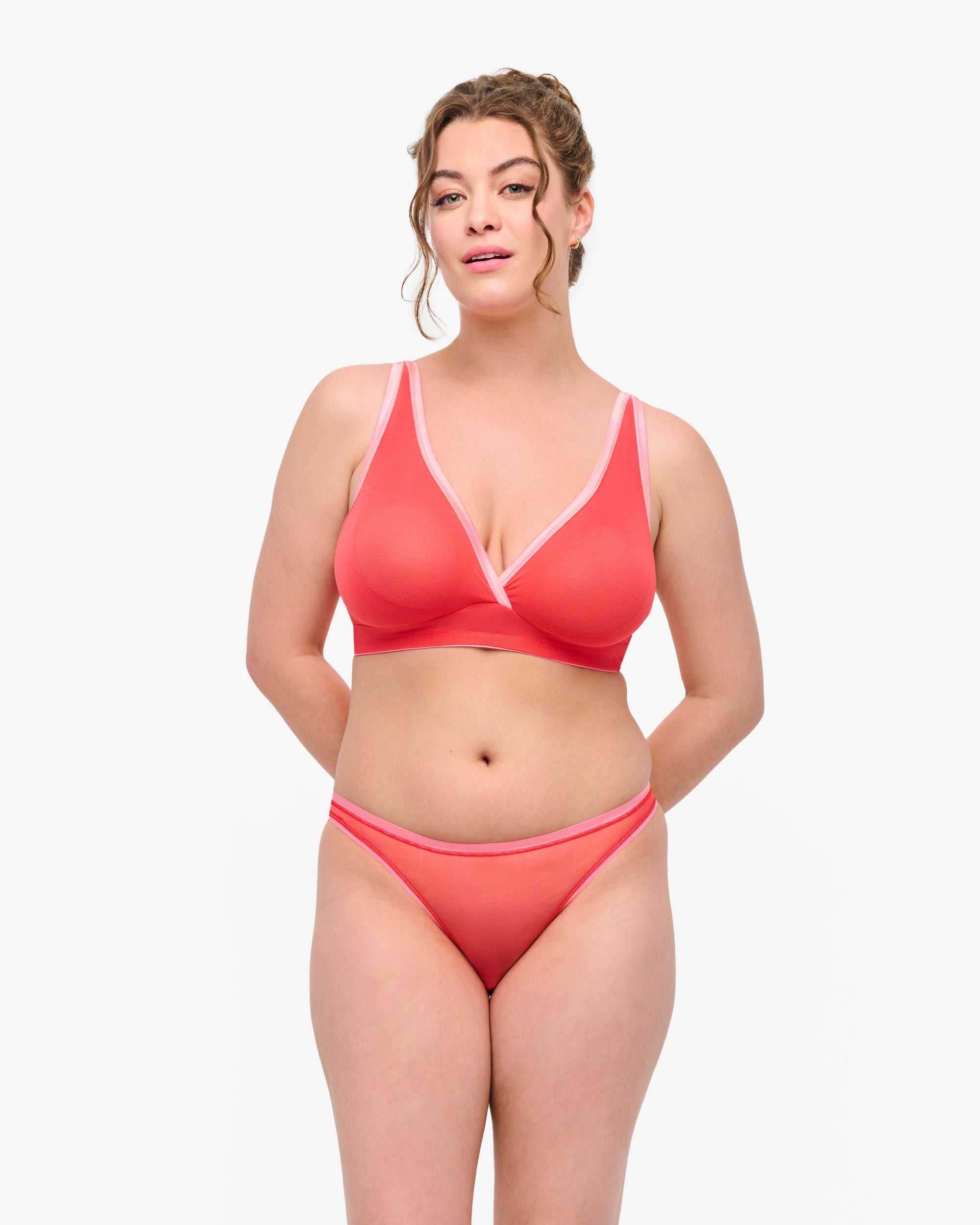 Rosa Tanga - Soire Confidence 2-Tone Klassischer Tanga
