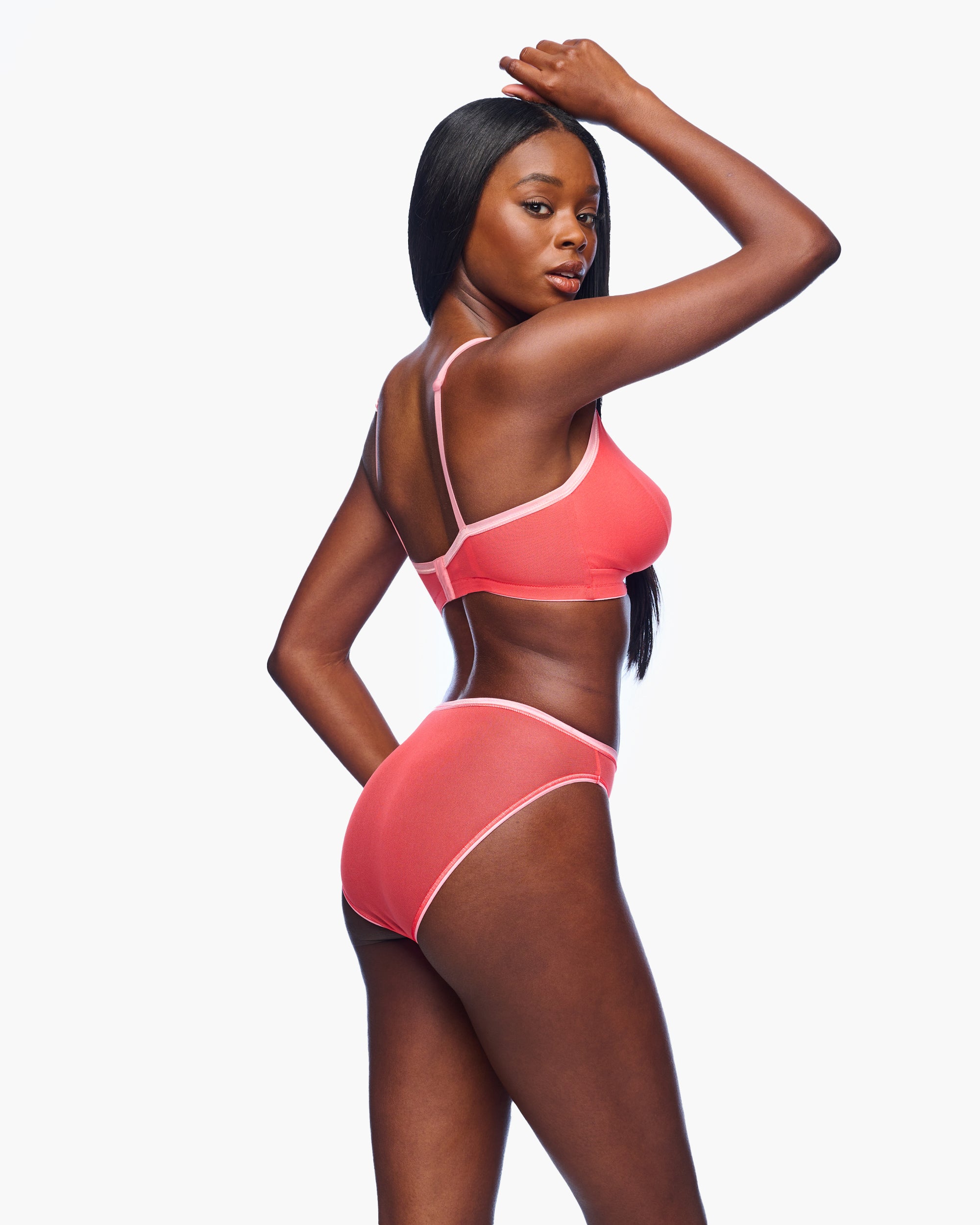 Rosa Slip - Soire Confidence 2-Tone Bikini Mit Hohem Beinausschnitt