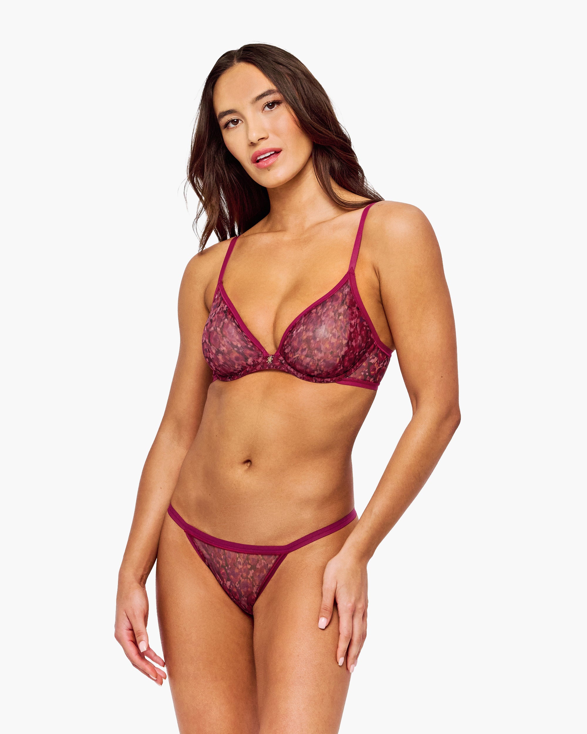 Print Bra - Soire Iconic Printed Molded Plunge Bra