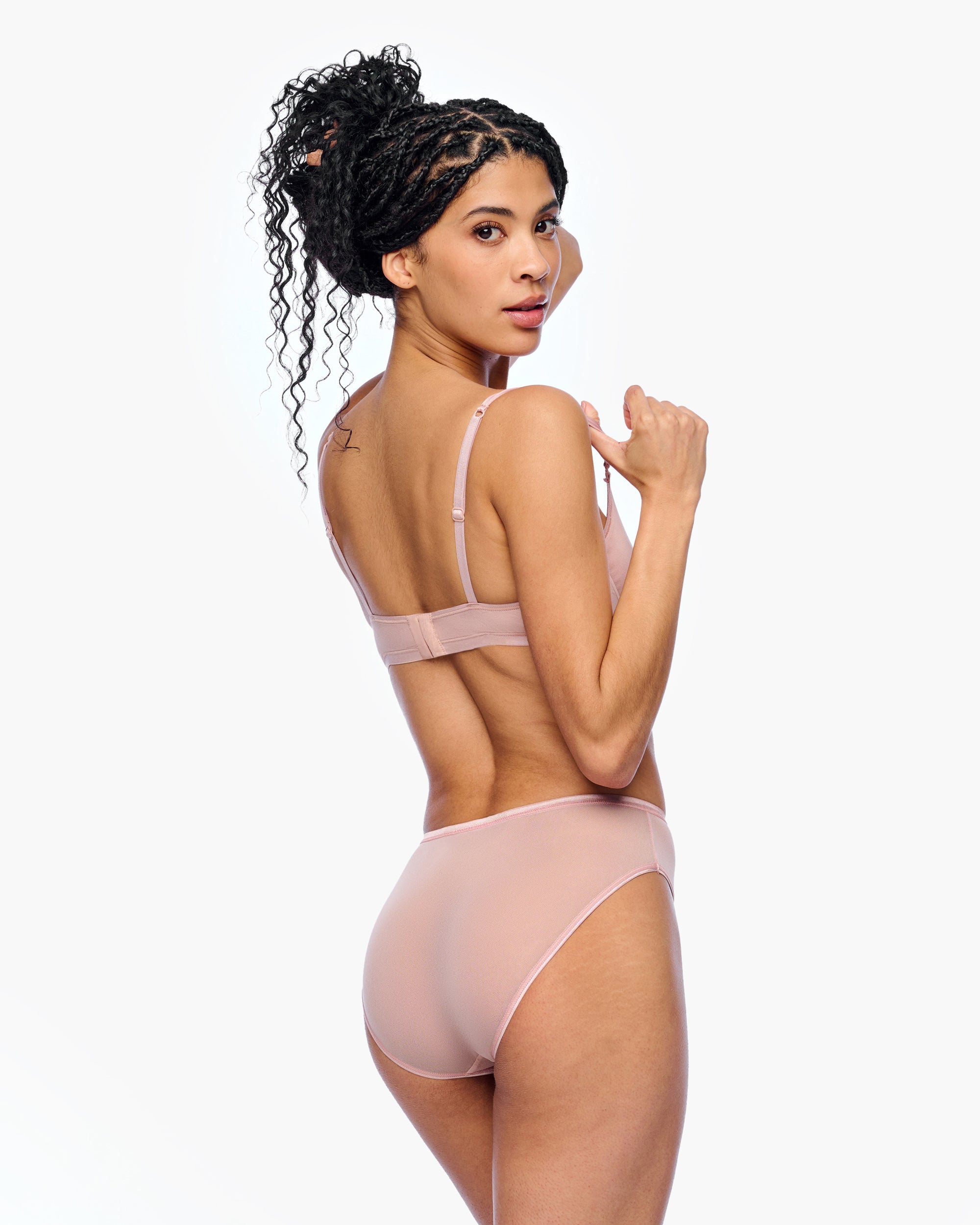 Rose Culotte Style Bikini - Soire Confidence Culotte Taille Haute