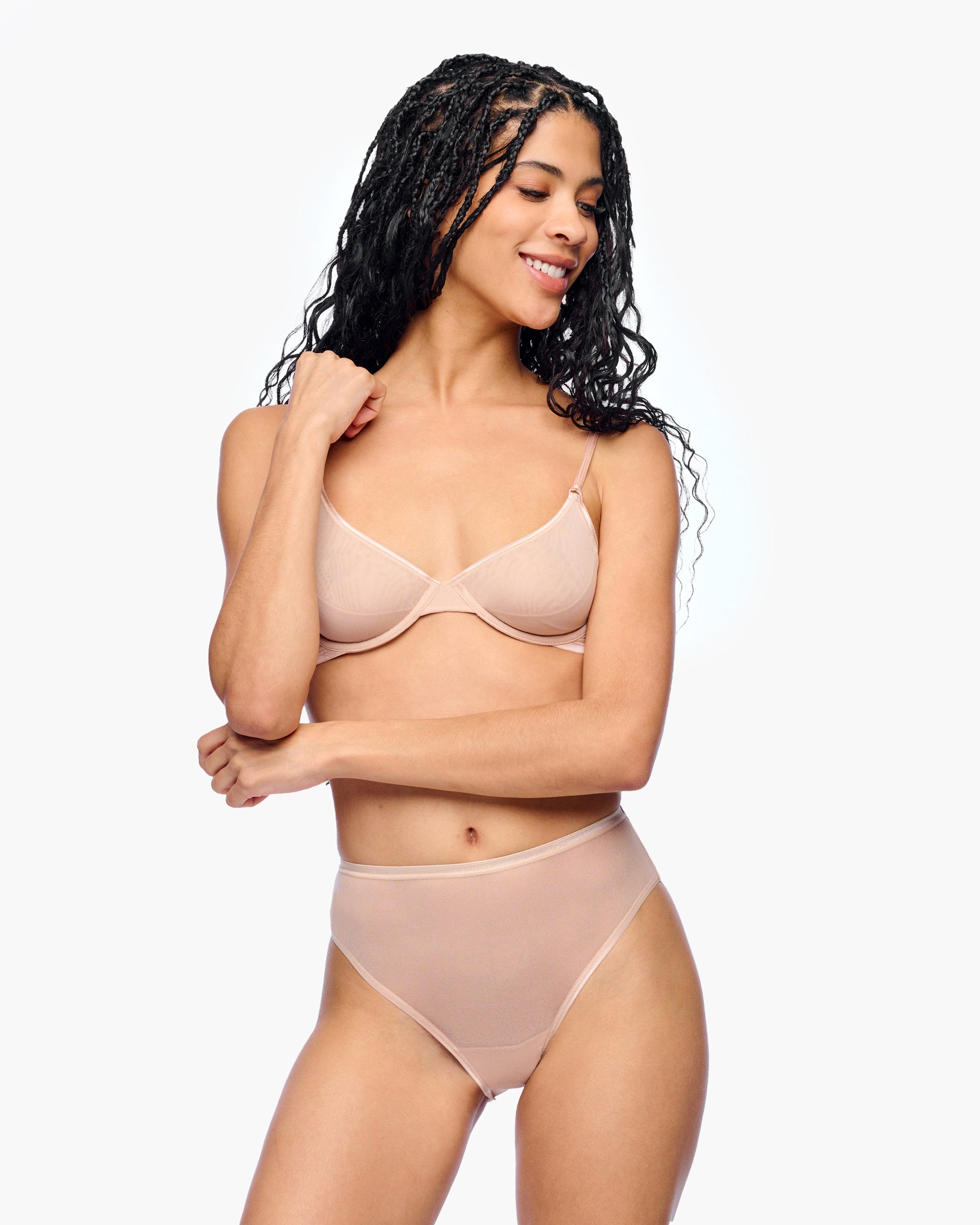 Beige Culotte Style Bikini - Soire Confidence Culotte Taille Haute