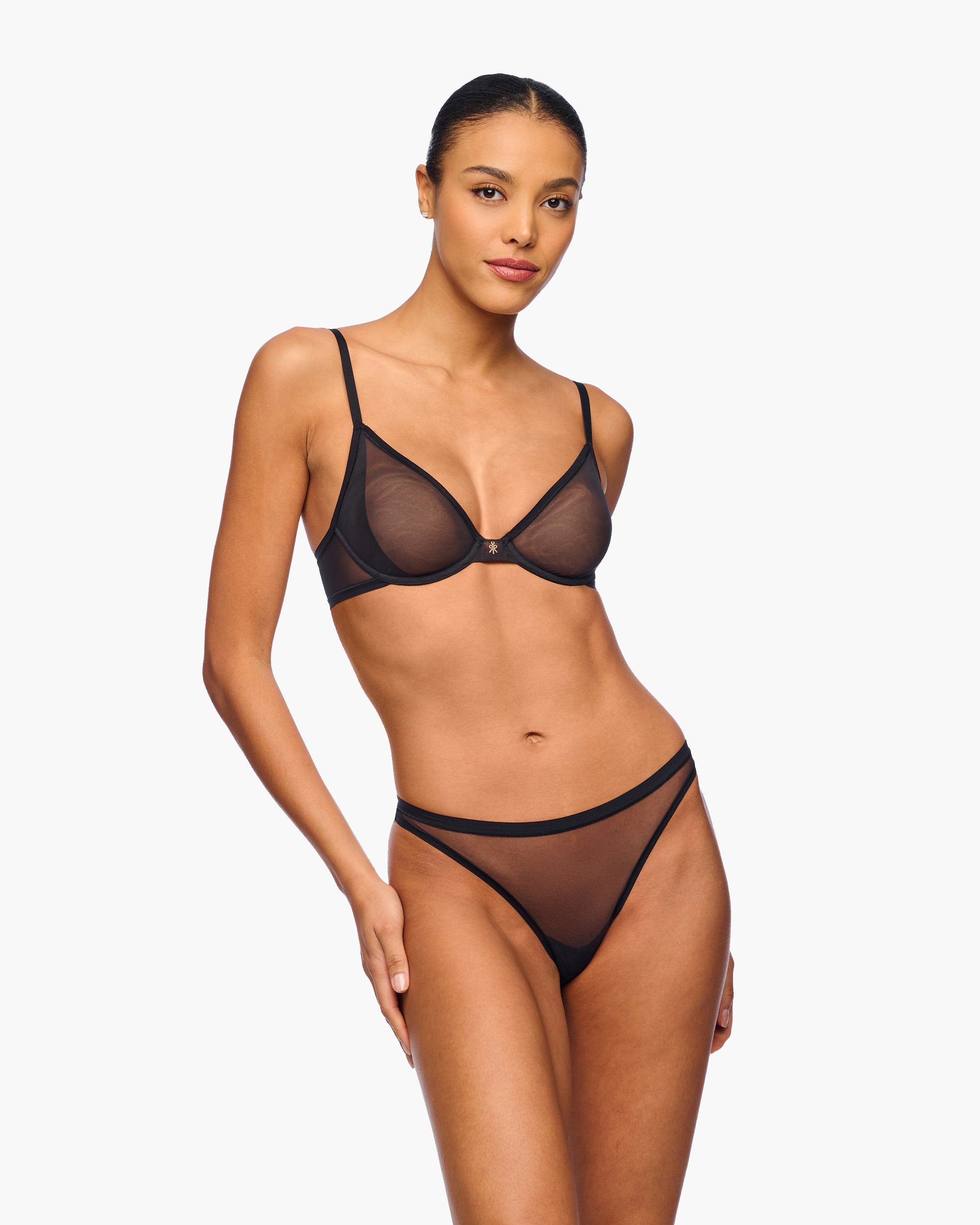 Noir Soutien-Gorge - Soire Iconic Soutien-Gorge Plongeant