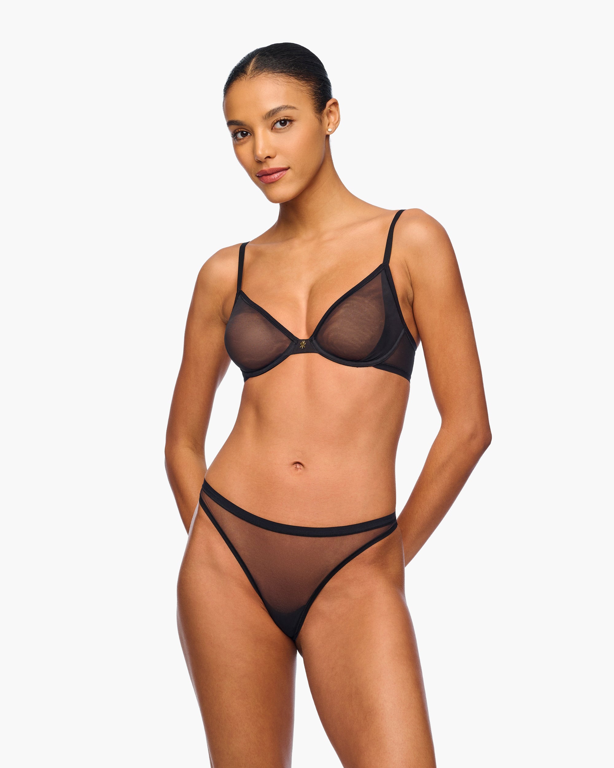 Noir Soutien-Gorge - Soire Iconic Soutien-Gorge Plongeant
