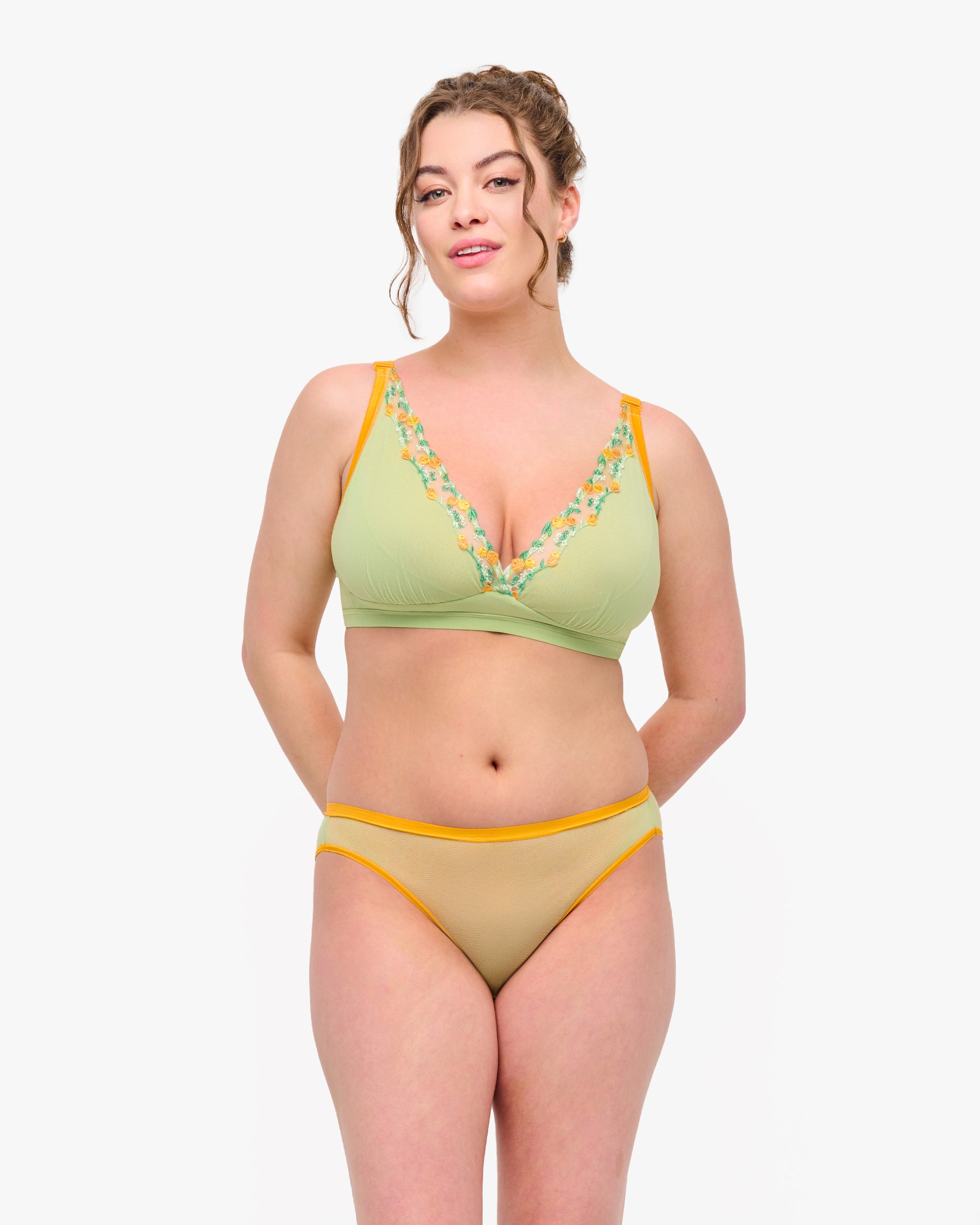 Verde Braguitas Tipo Bikini - Soire Limoneto Braguitas Clásicas De Cintura Alta.