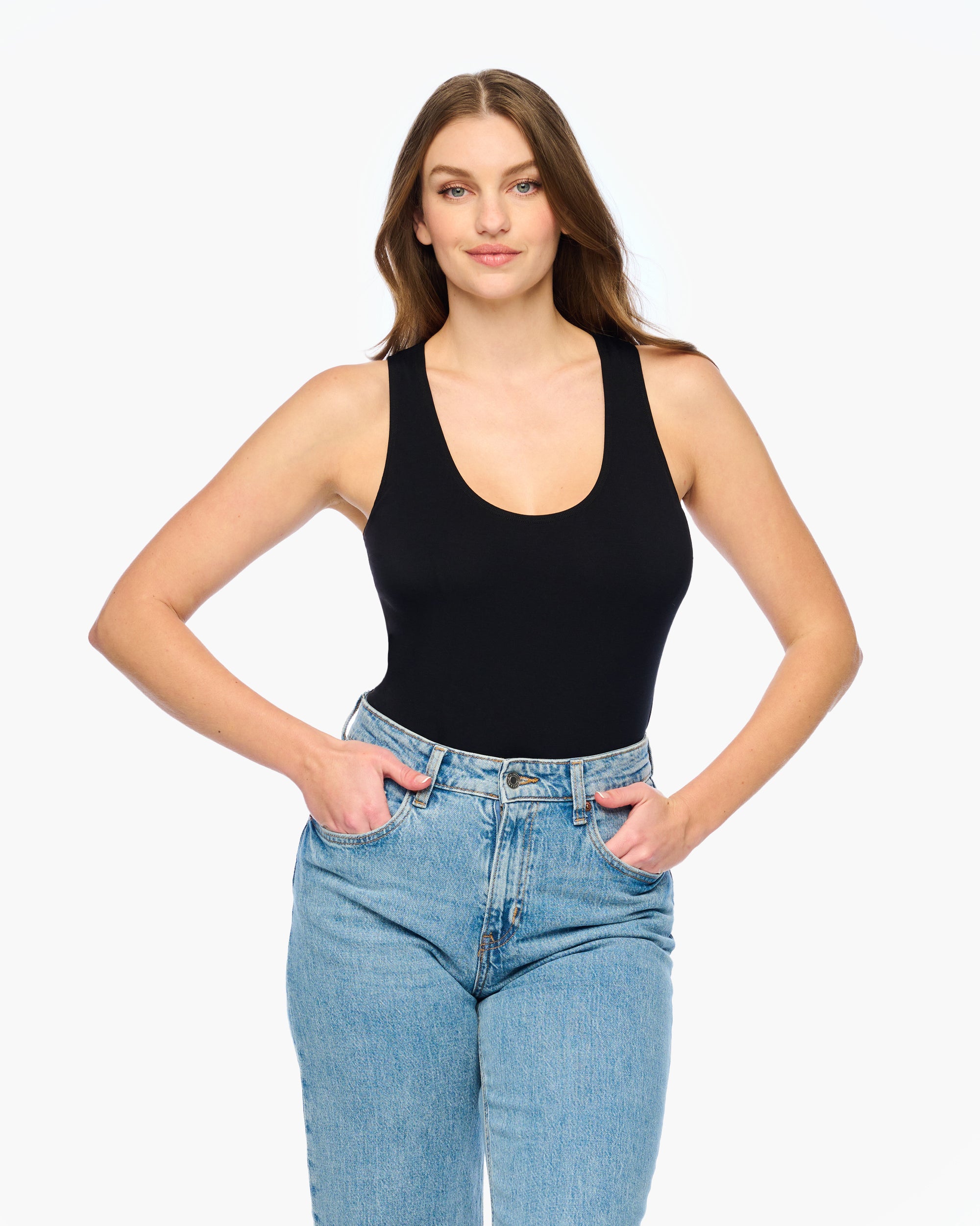 Black Camisole - Talco Curvy Racerback Camisole