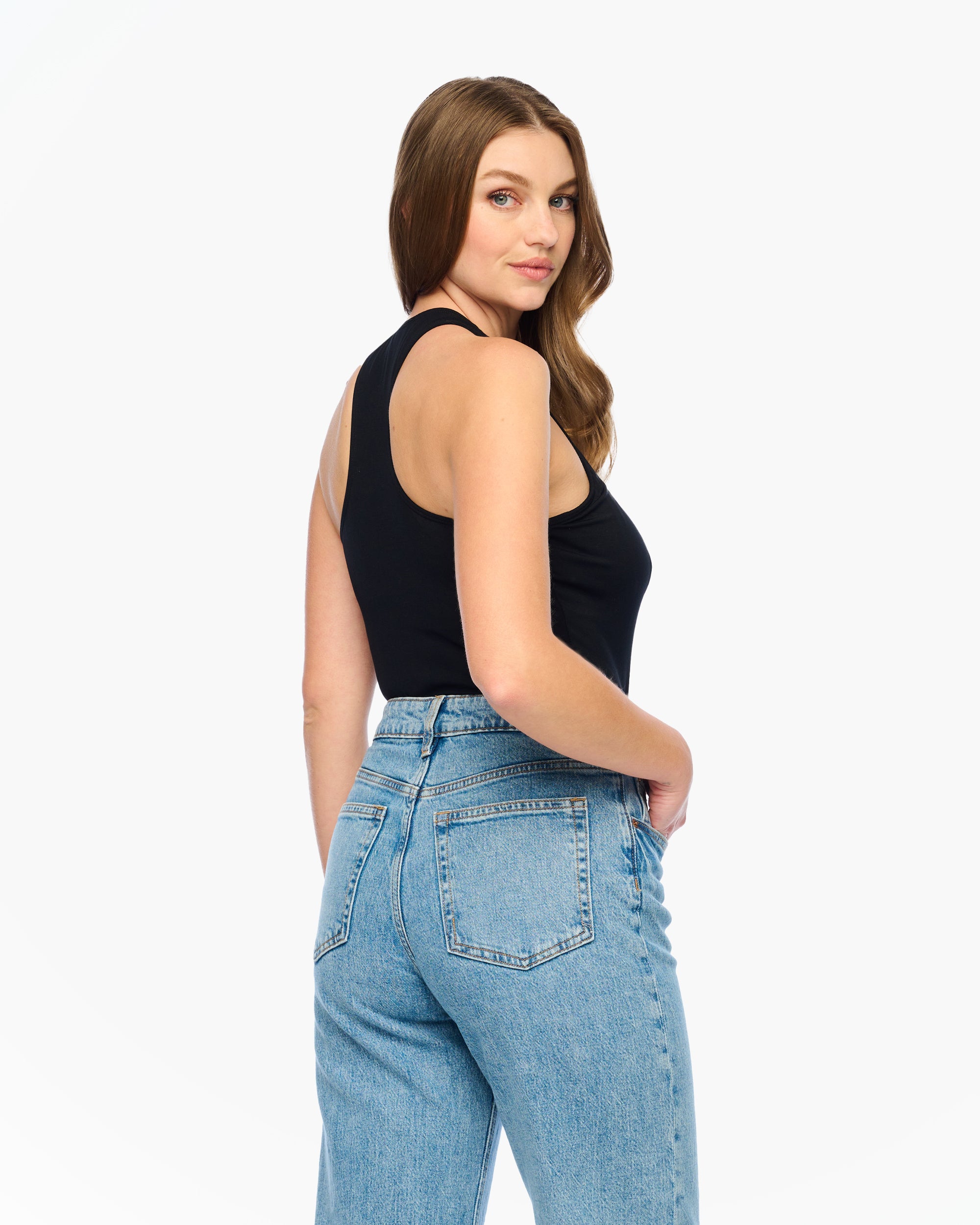 Black Camisole - Talco Curvy Racerback Camisole