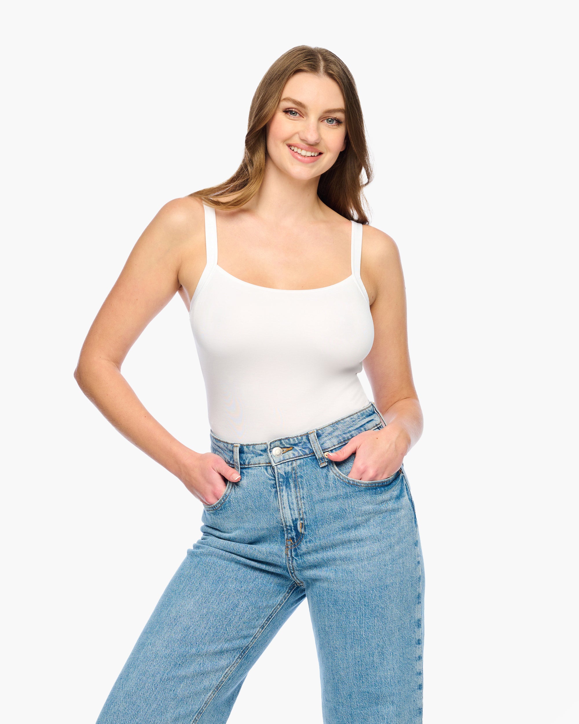 White Camisole - Talco Curvy Camisole